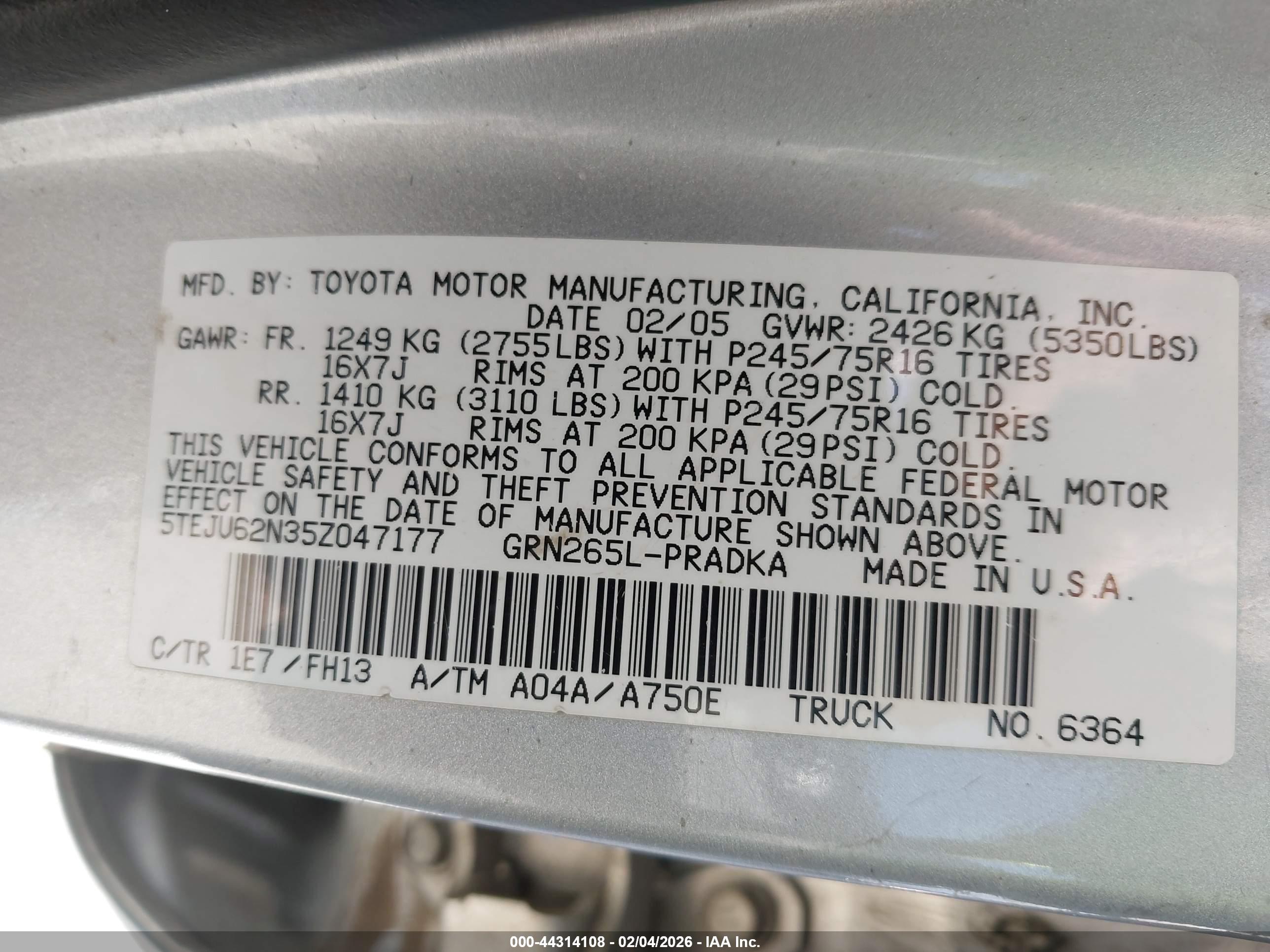 TOYOTA TACOMA image 9