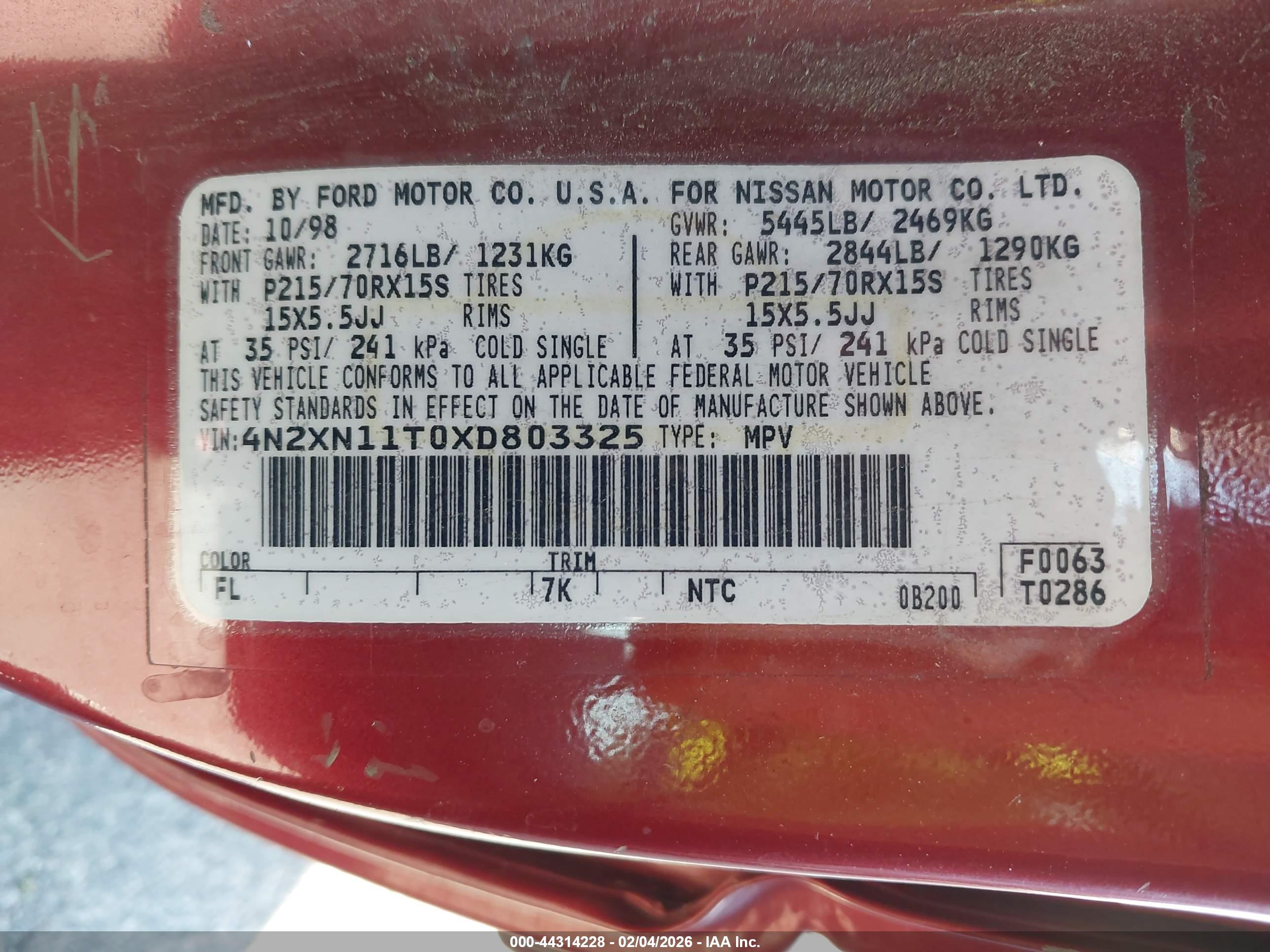 NISSAN QUEST image 9