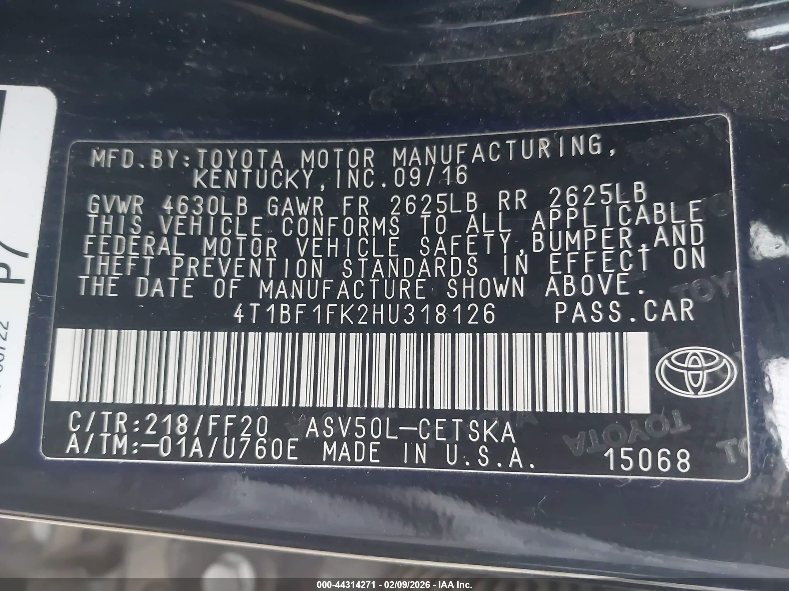 TOYOTA CAMRY image 9