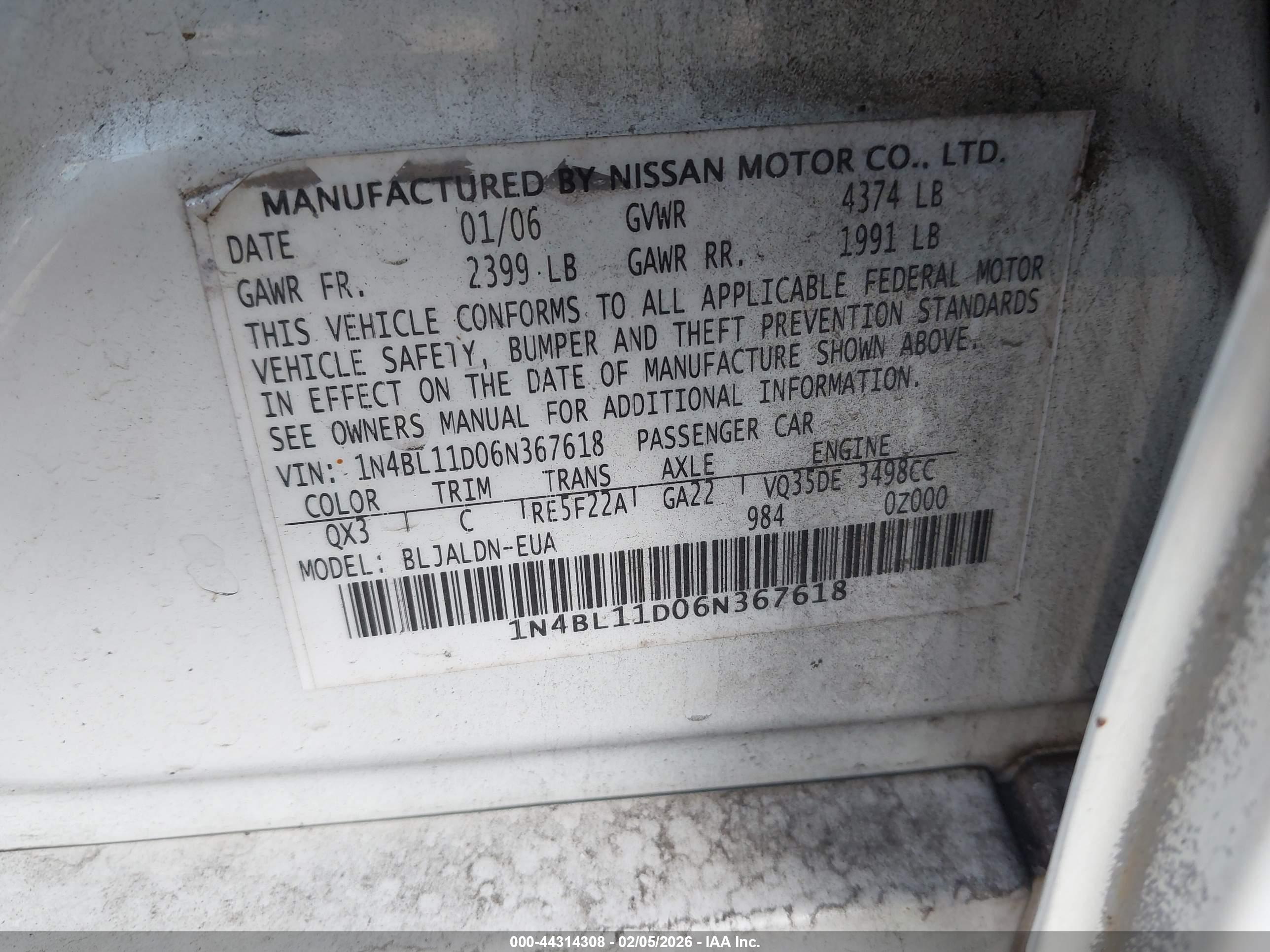 NISSAN ALTIMA image 9