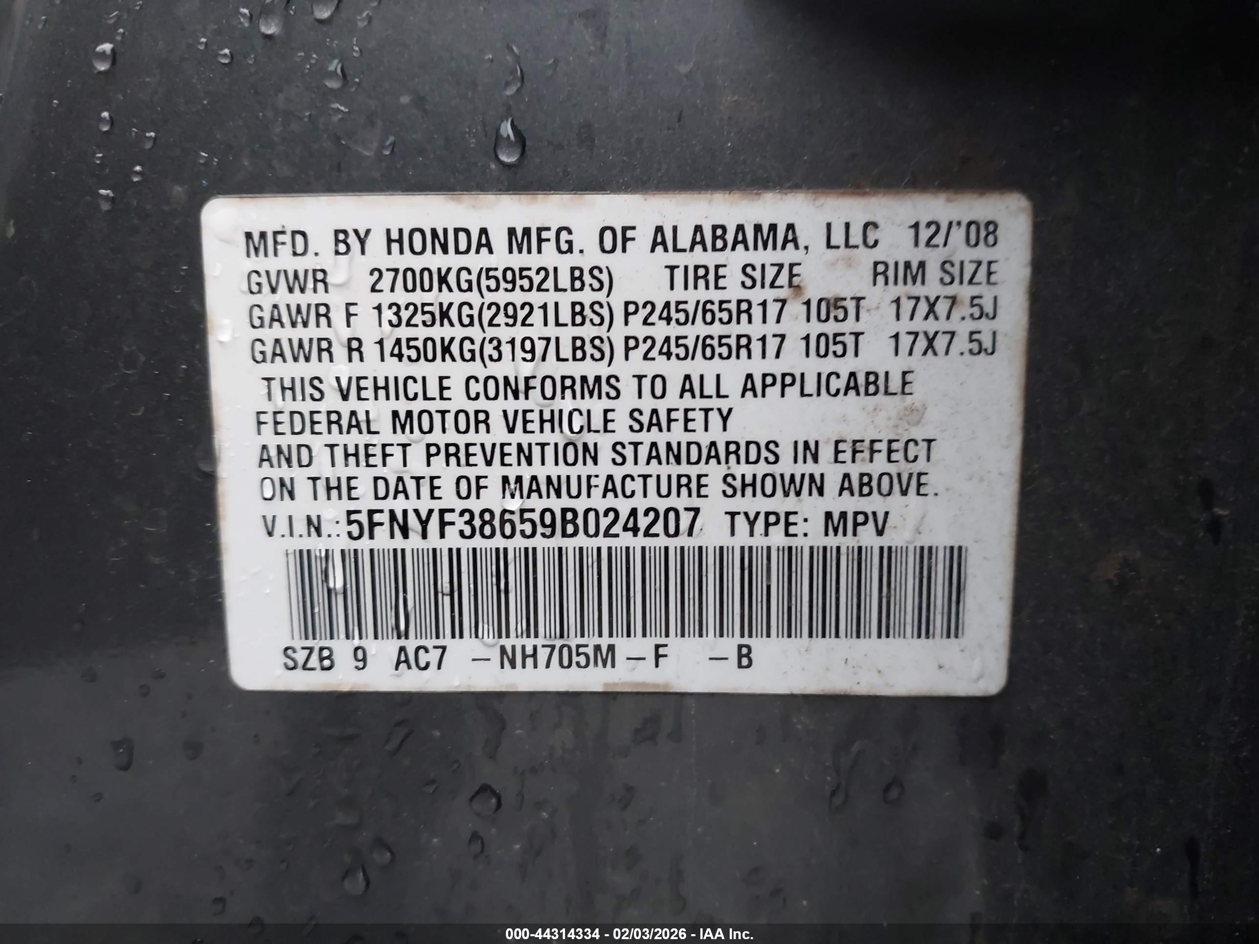 HONDA PILOT image 9