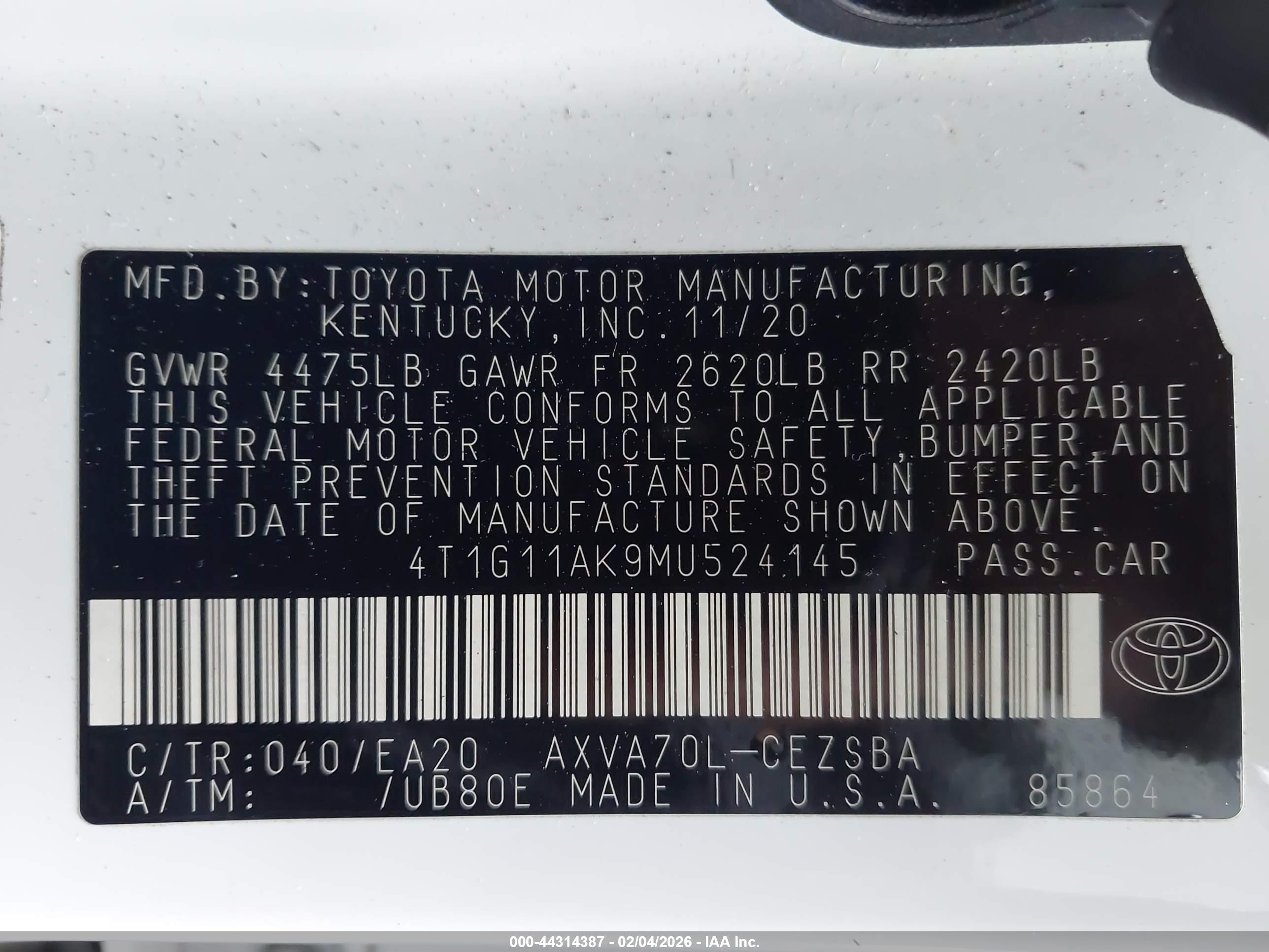 TOYOTA CAMRY image 9