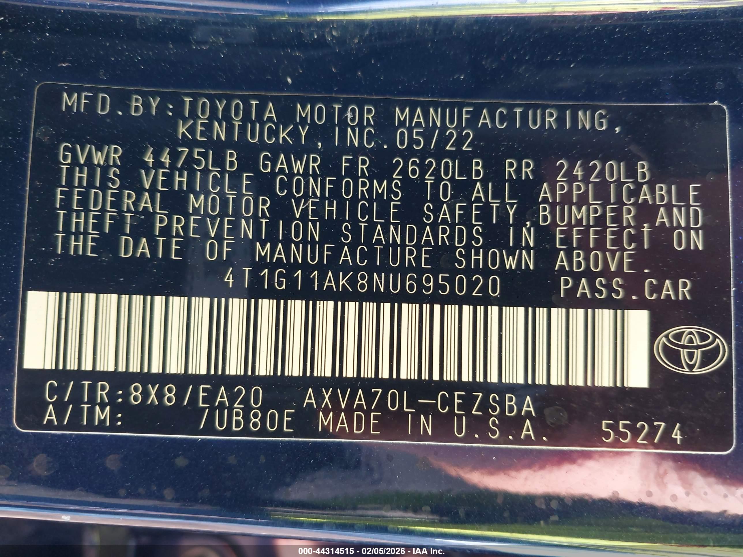 TOYOTA CAMRY image 9