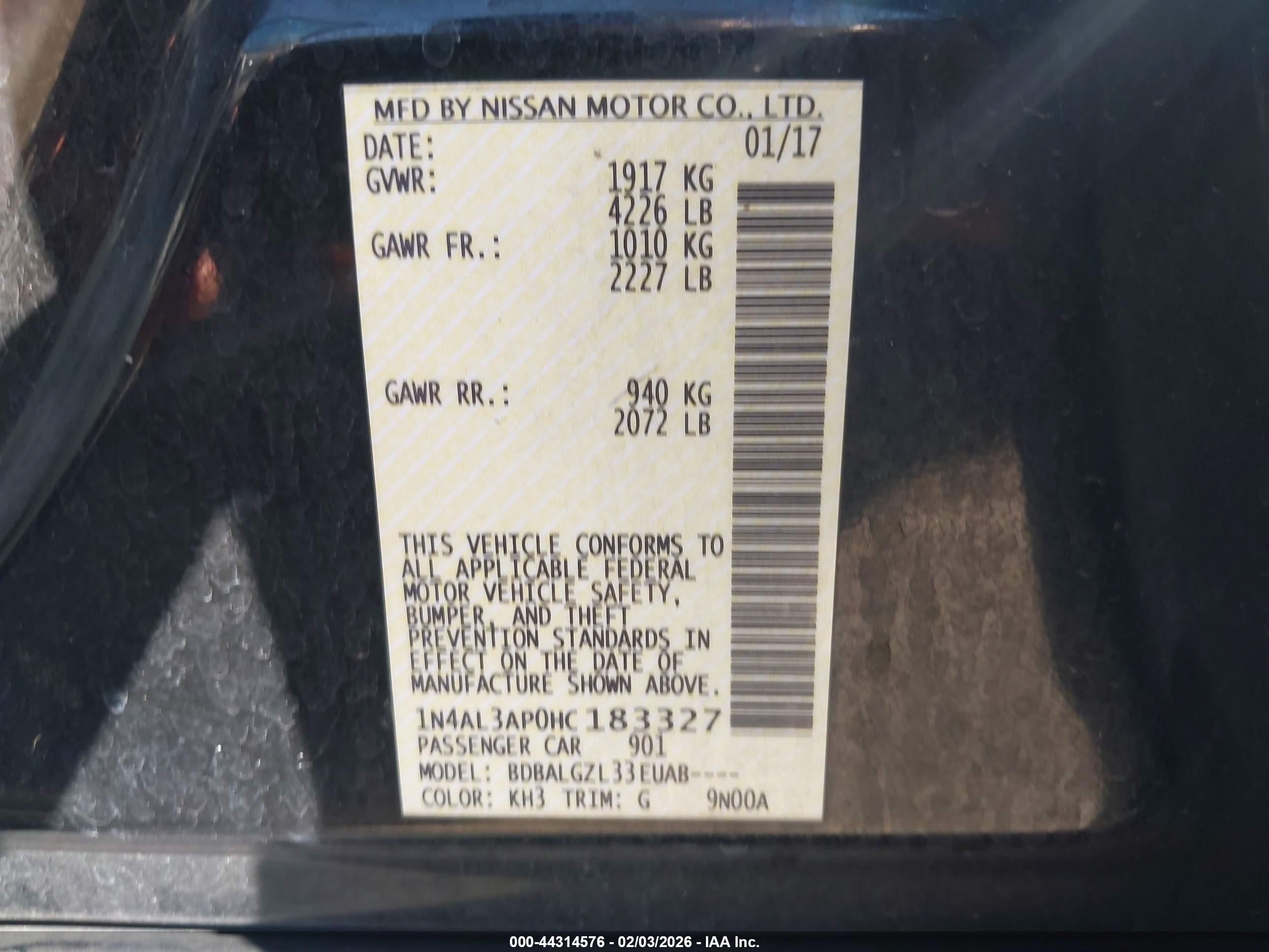 NISSAN ALTIMA image 9