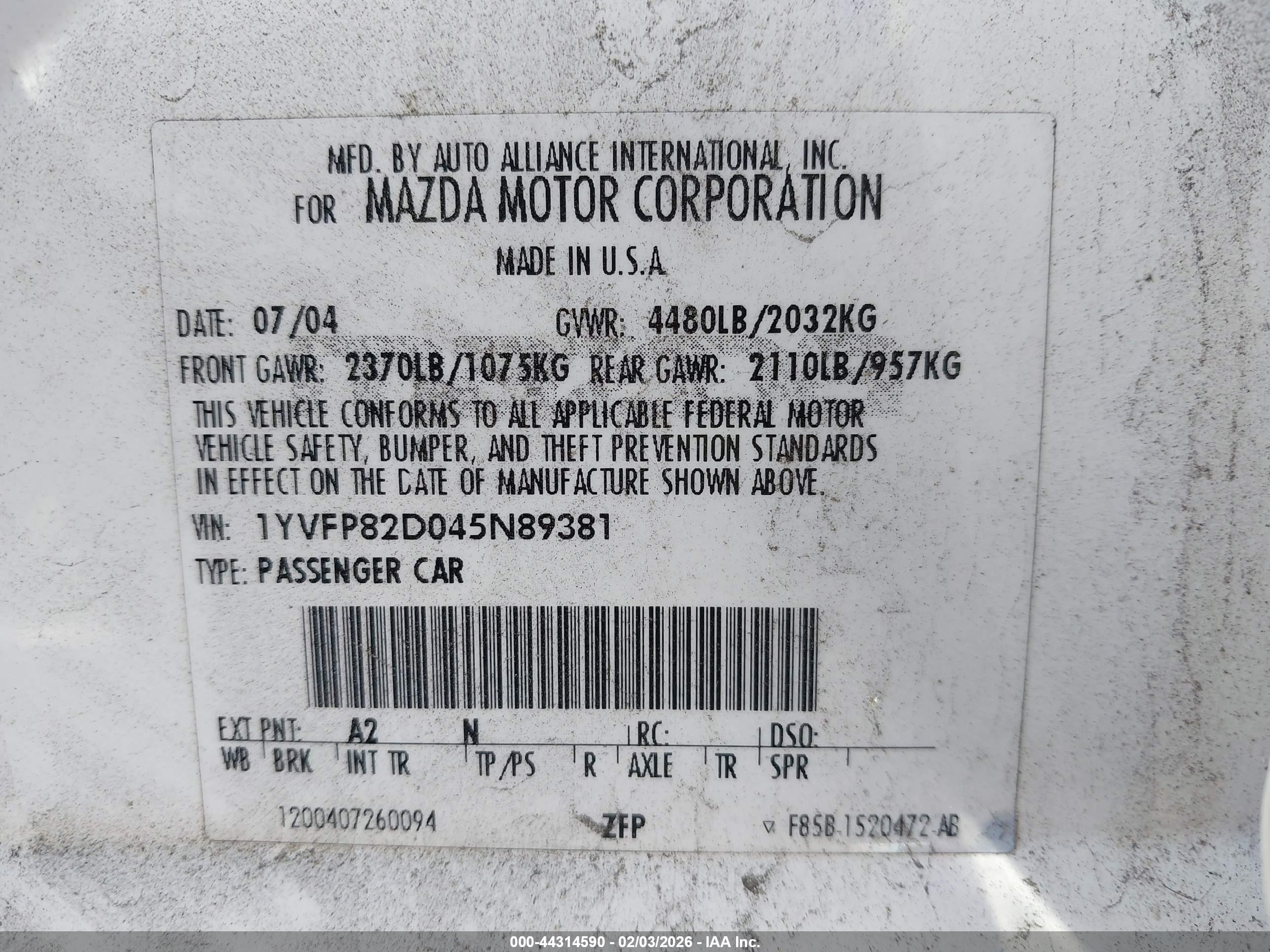 MAZDA MAZDA6 image 9