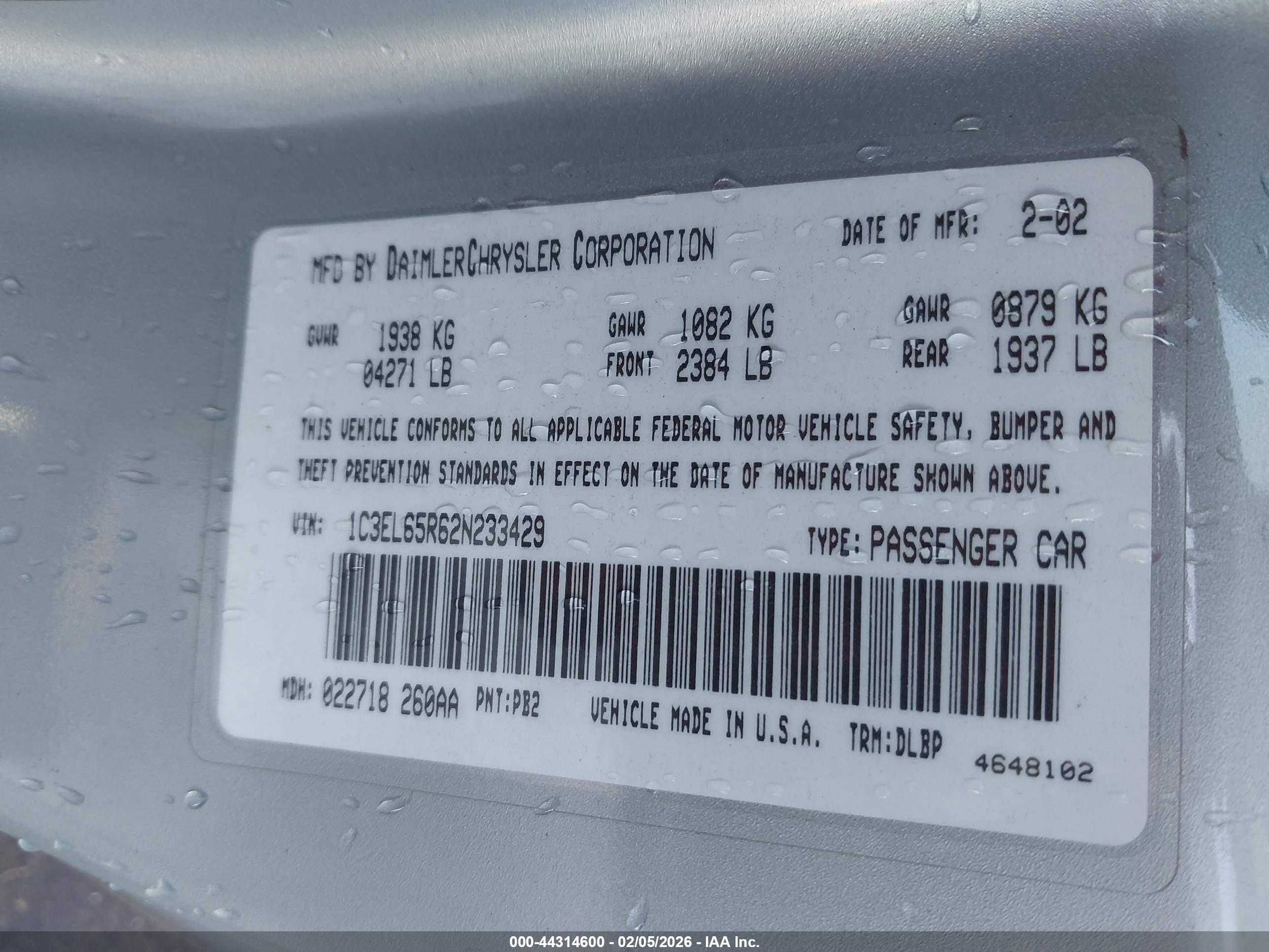 CHRYSLER SEBRING image 9