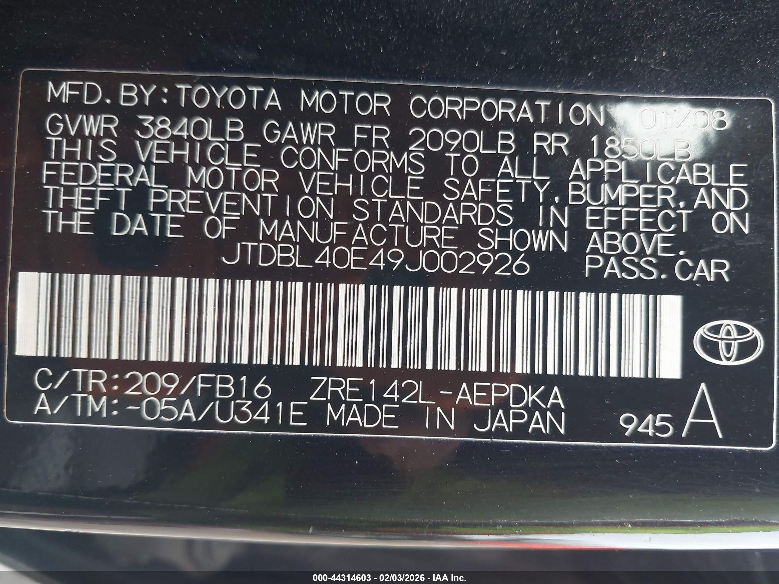 TOYOTA COROLLA image 9