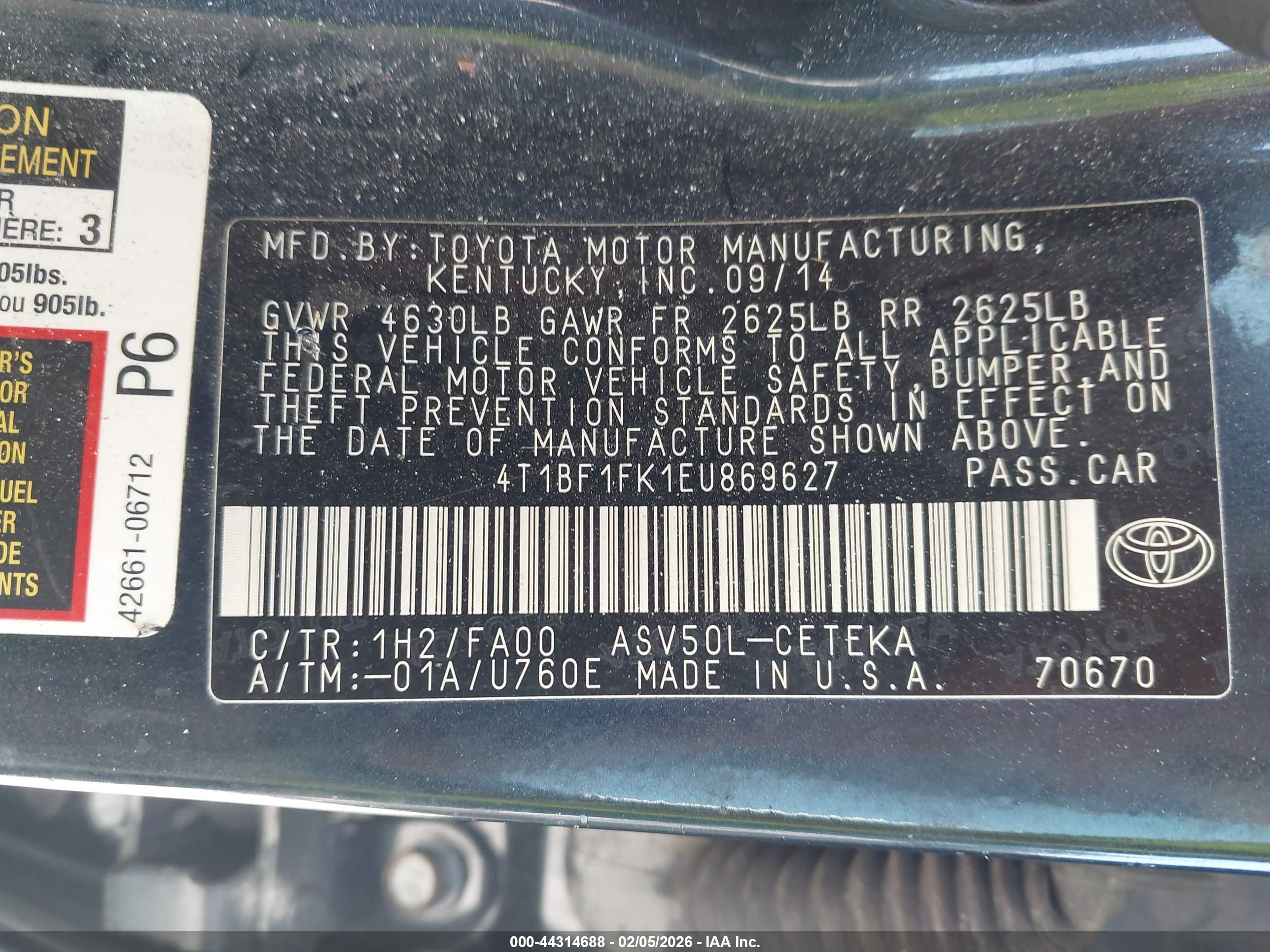 TOYOTA CAMRY image 9