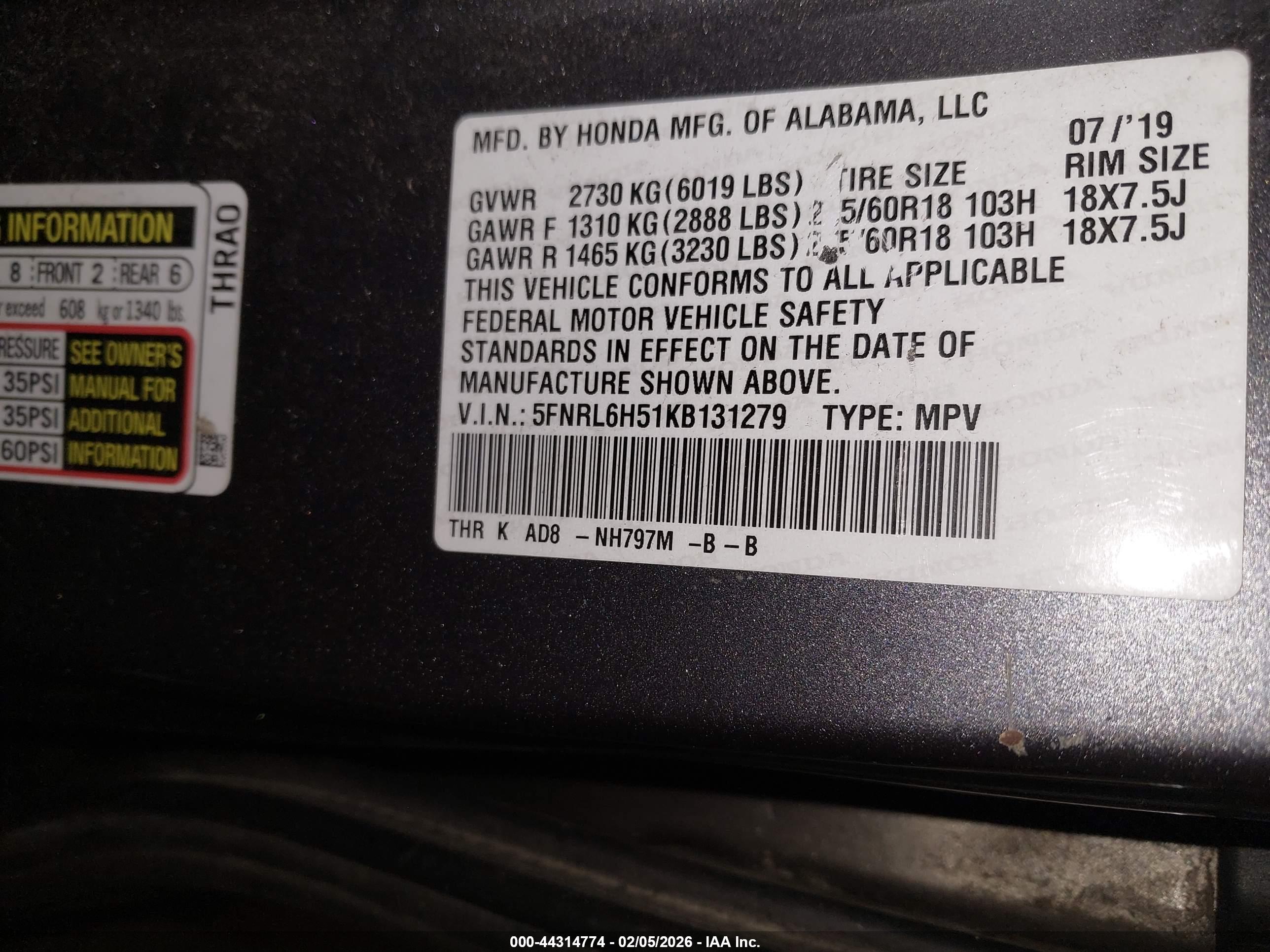 HONDA ODYSSEY image 9