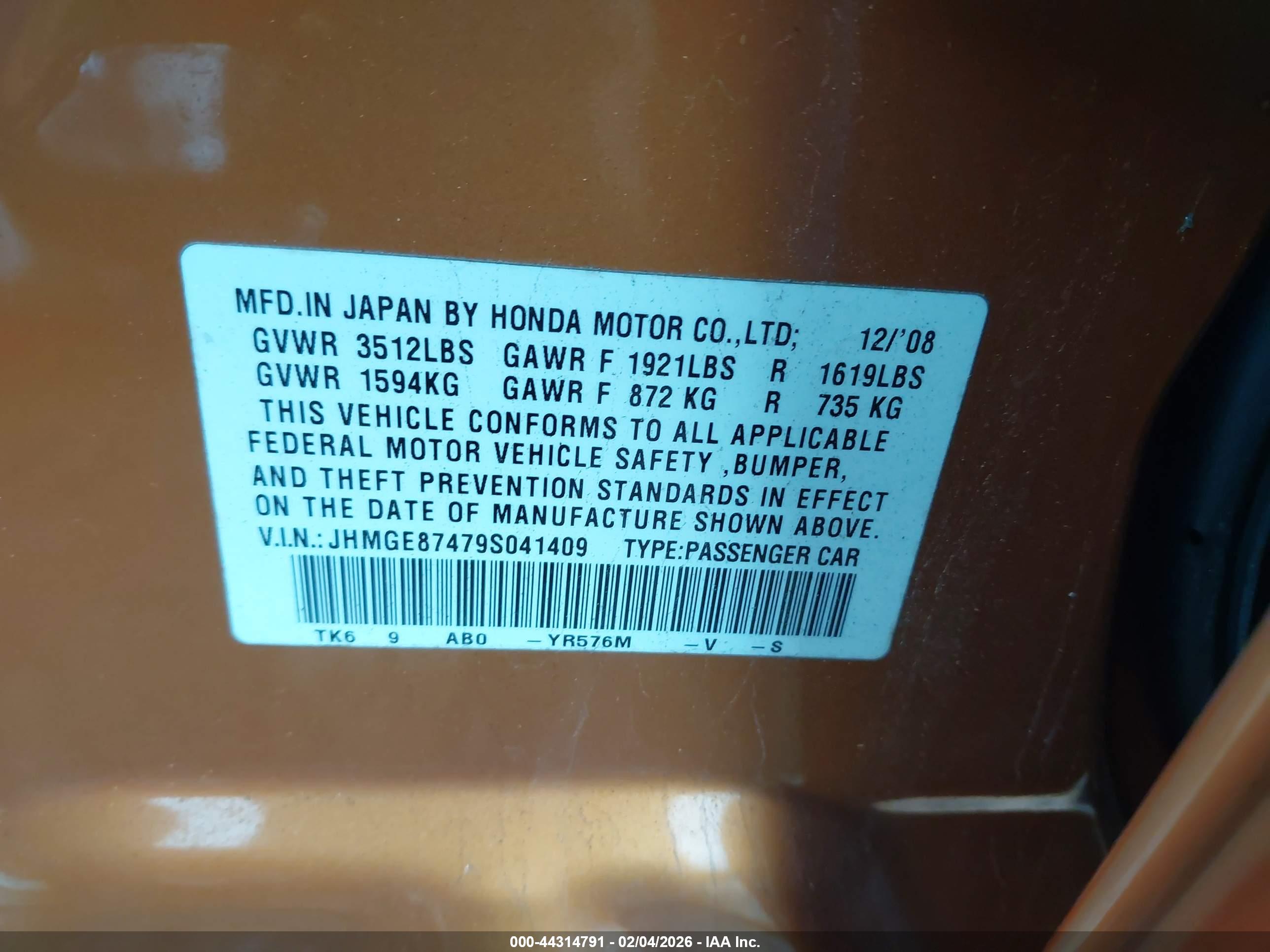HONDA FIT image 9