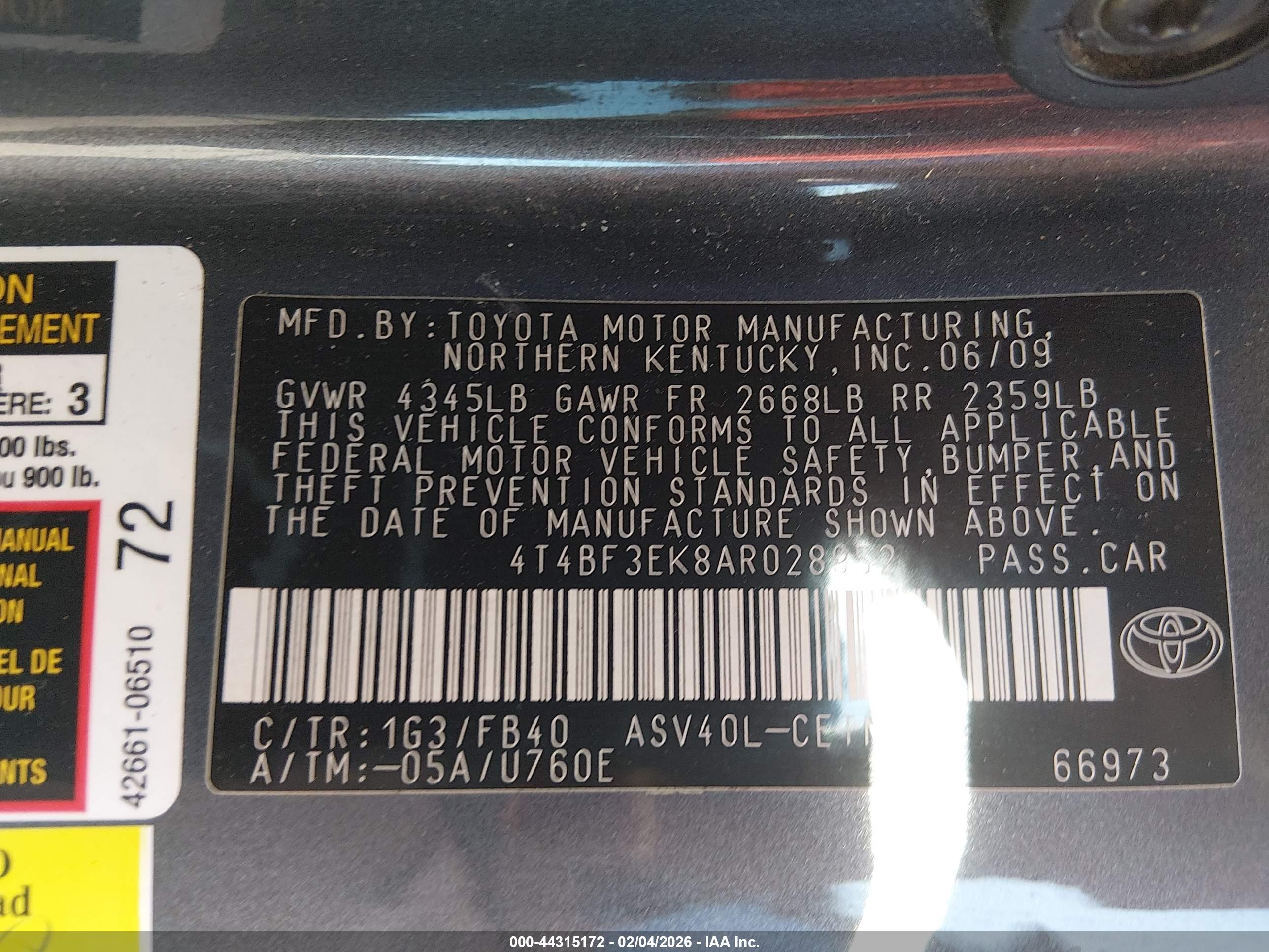 TOYOTA CAMRY image 9