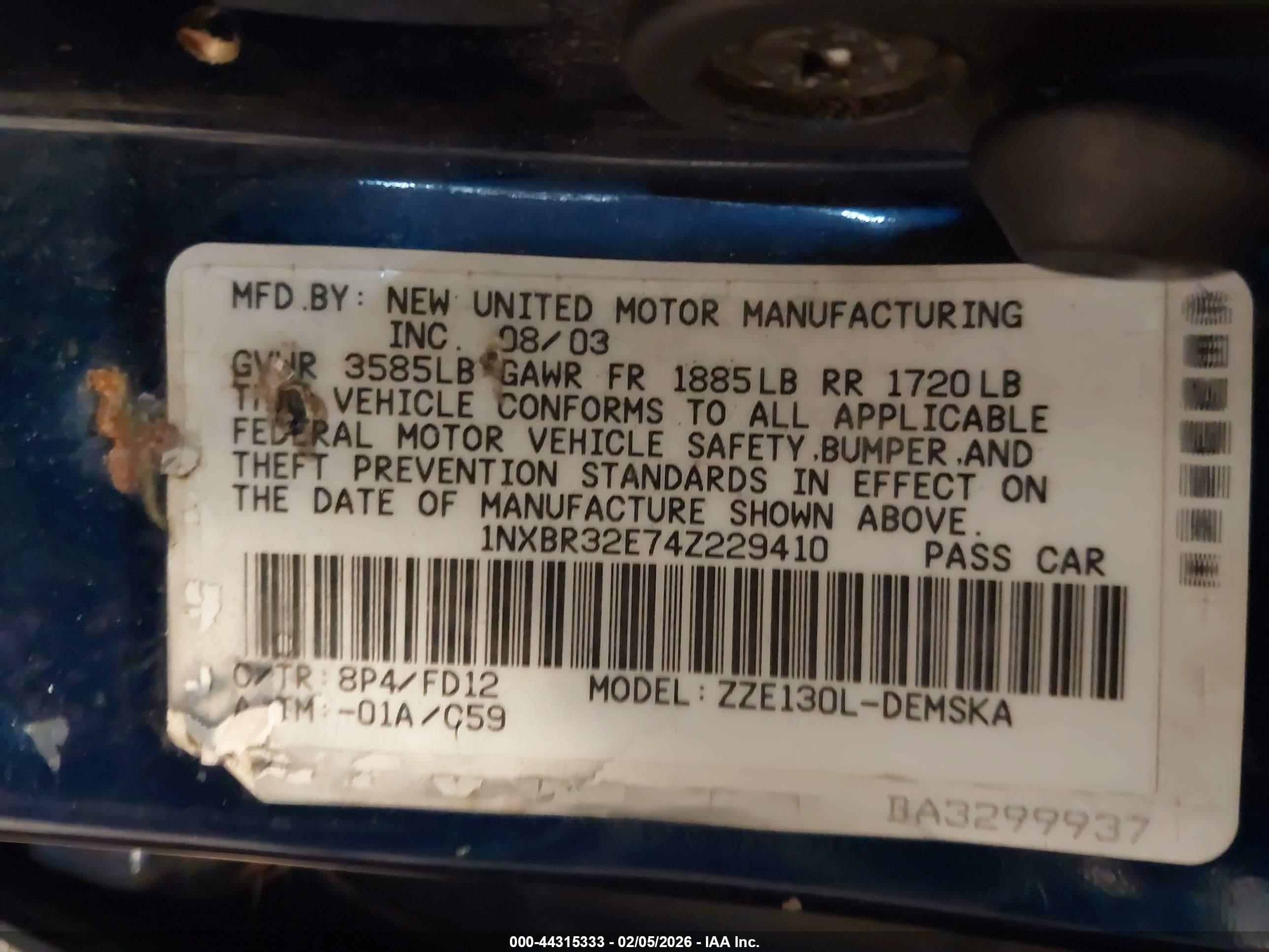 TOYOTA COROLLA image 9