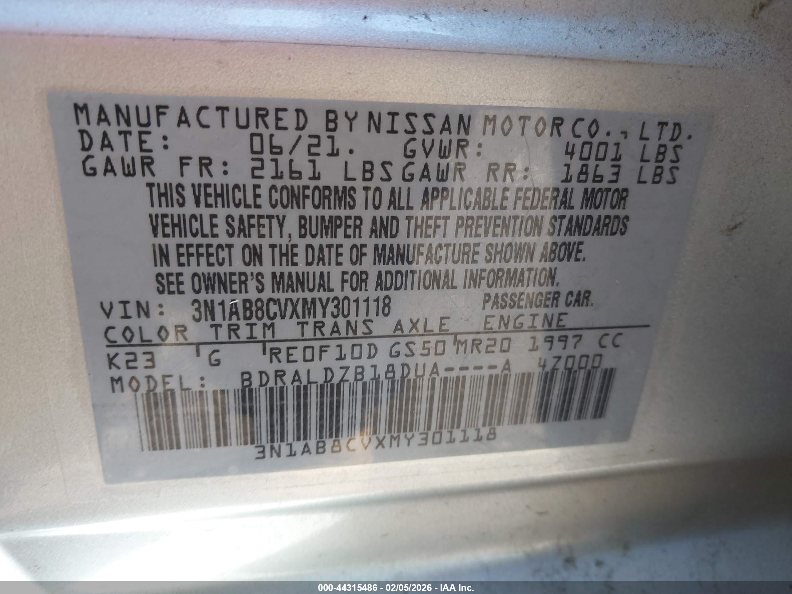 NISSAN SENTRA image 9