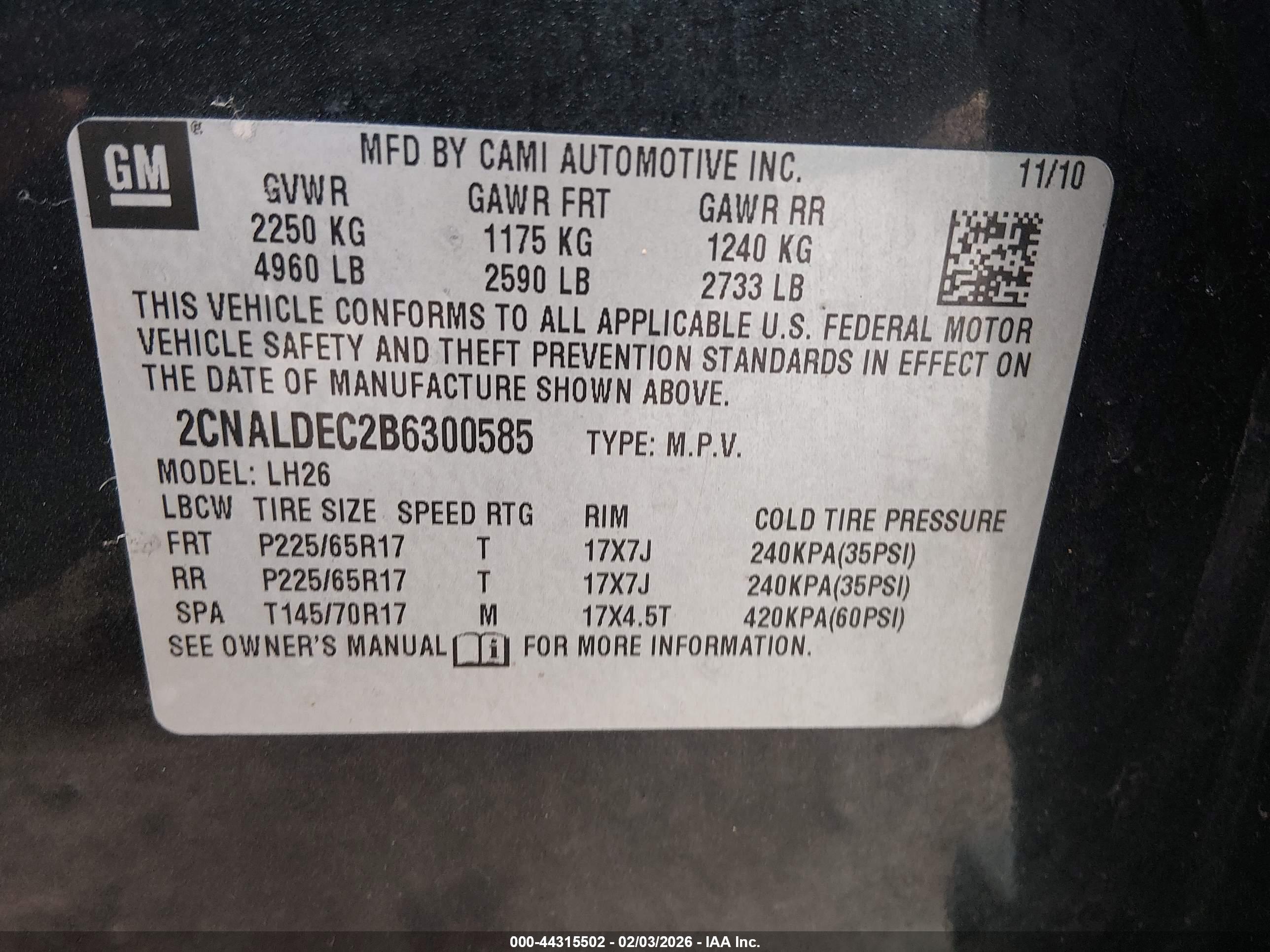 CHEVROLET EQUINOX image 9