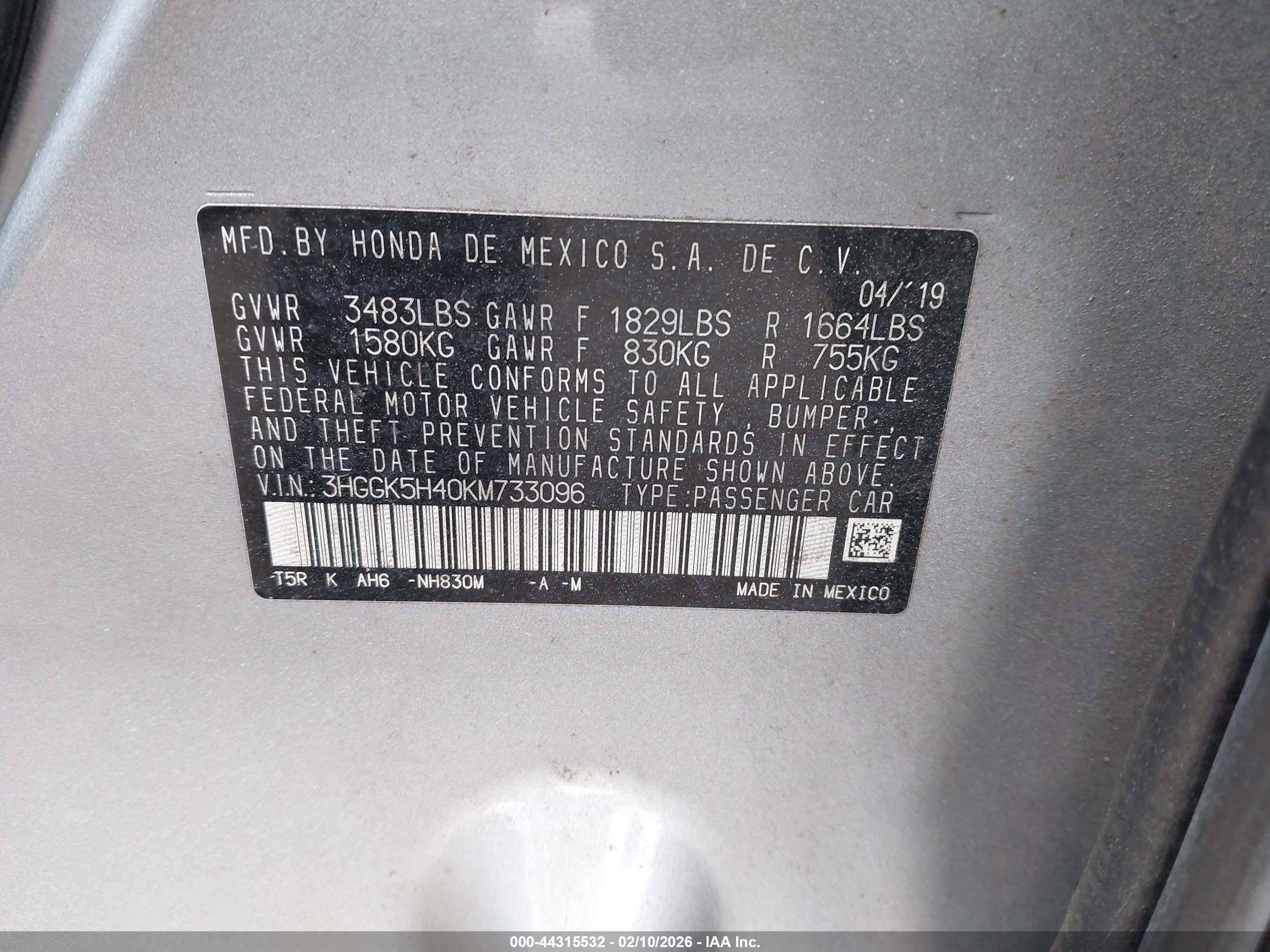 HONDA FIT image 9