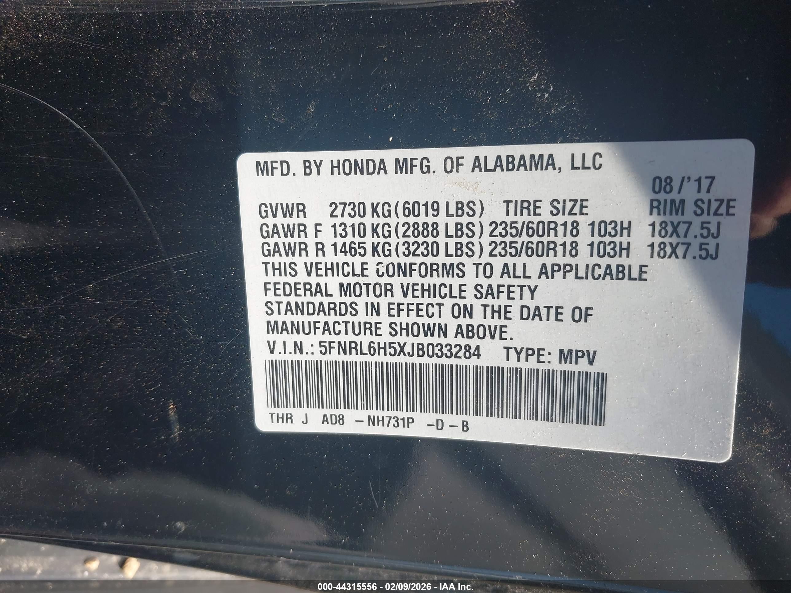 HONDA ODYSSEY image 9