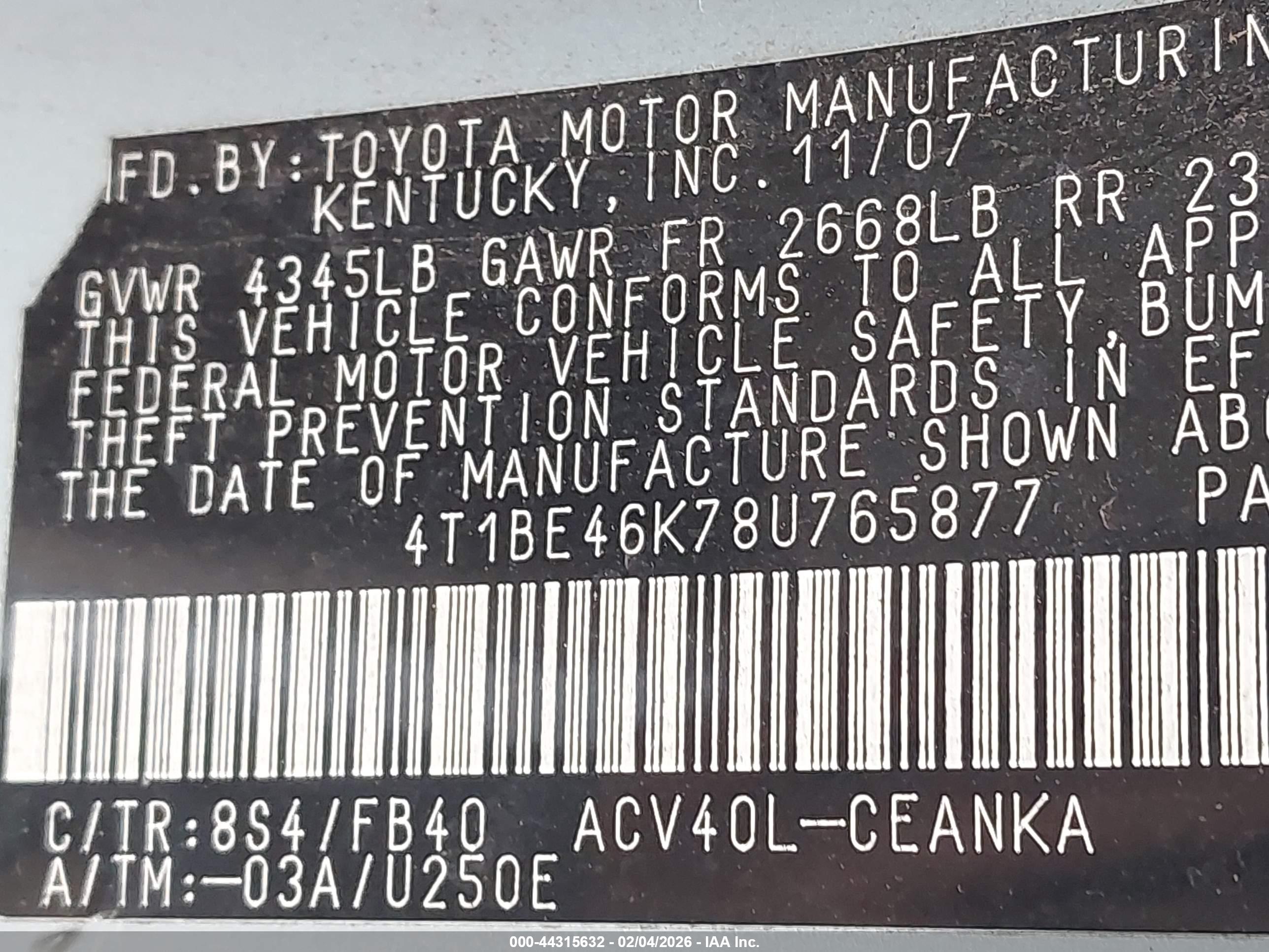 TOYOTA CAMRY image 9