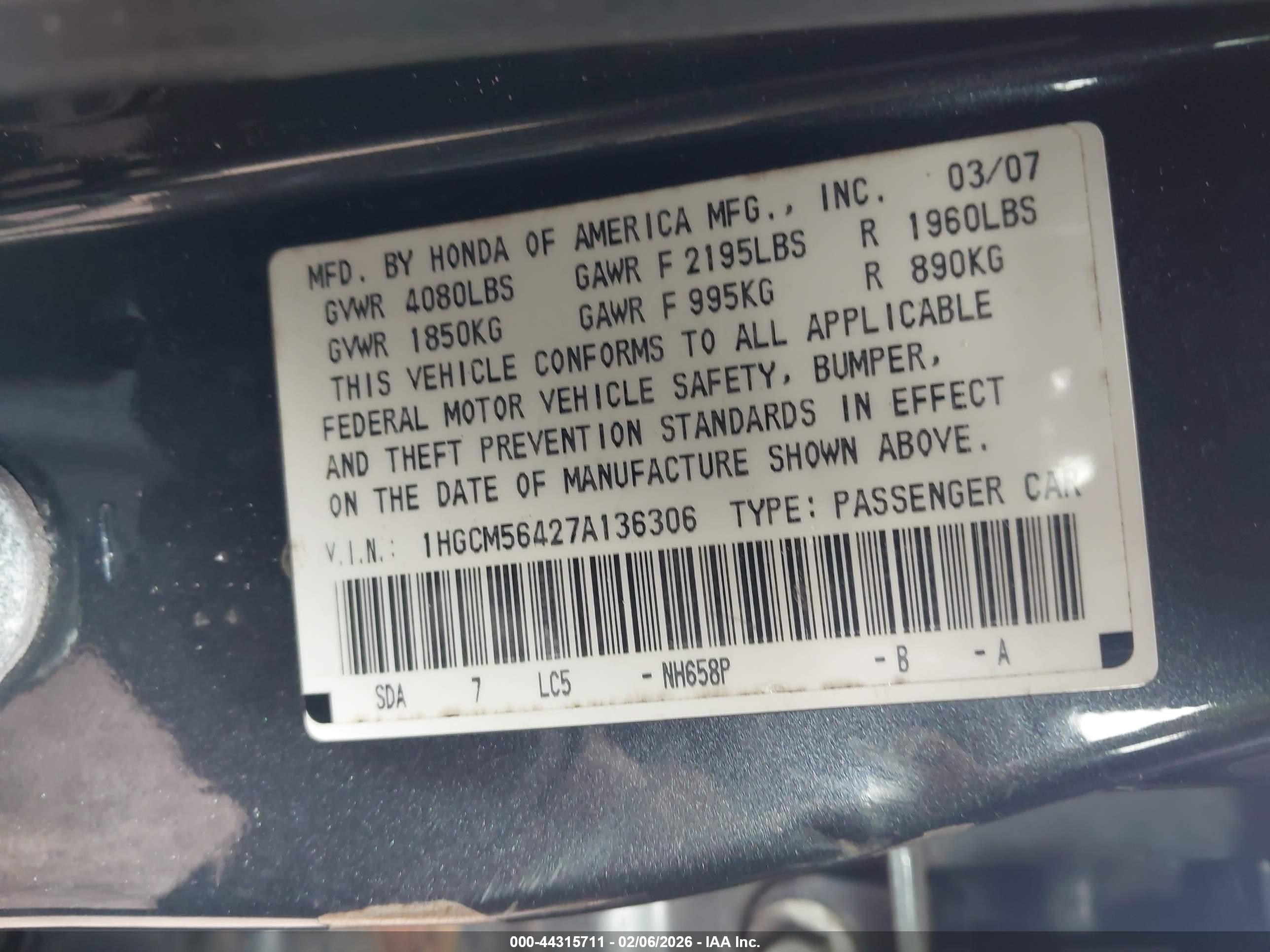 HONDA ACCORD image 9