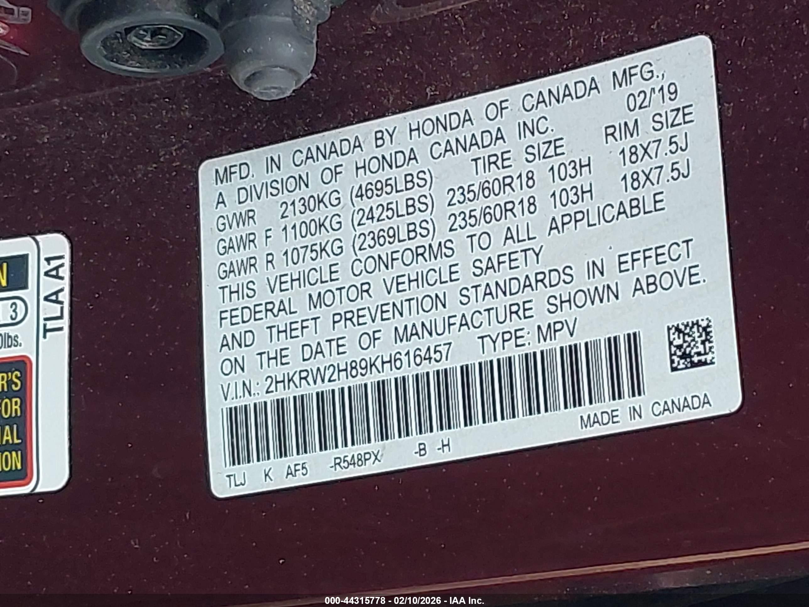 HONDA CR-V image 9