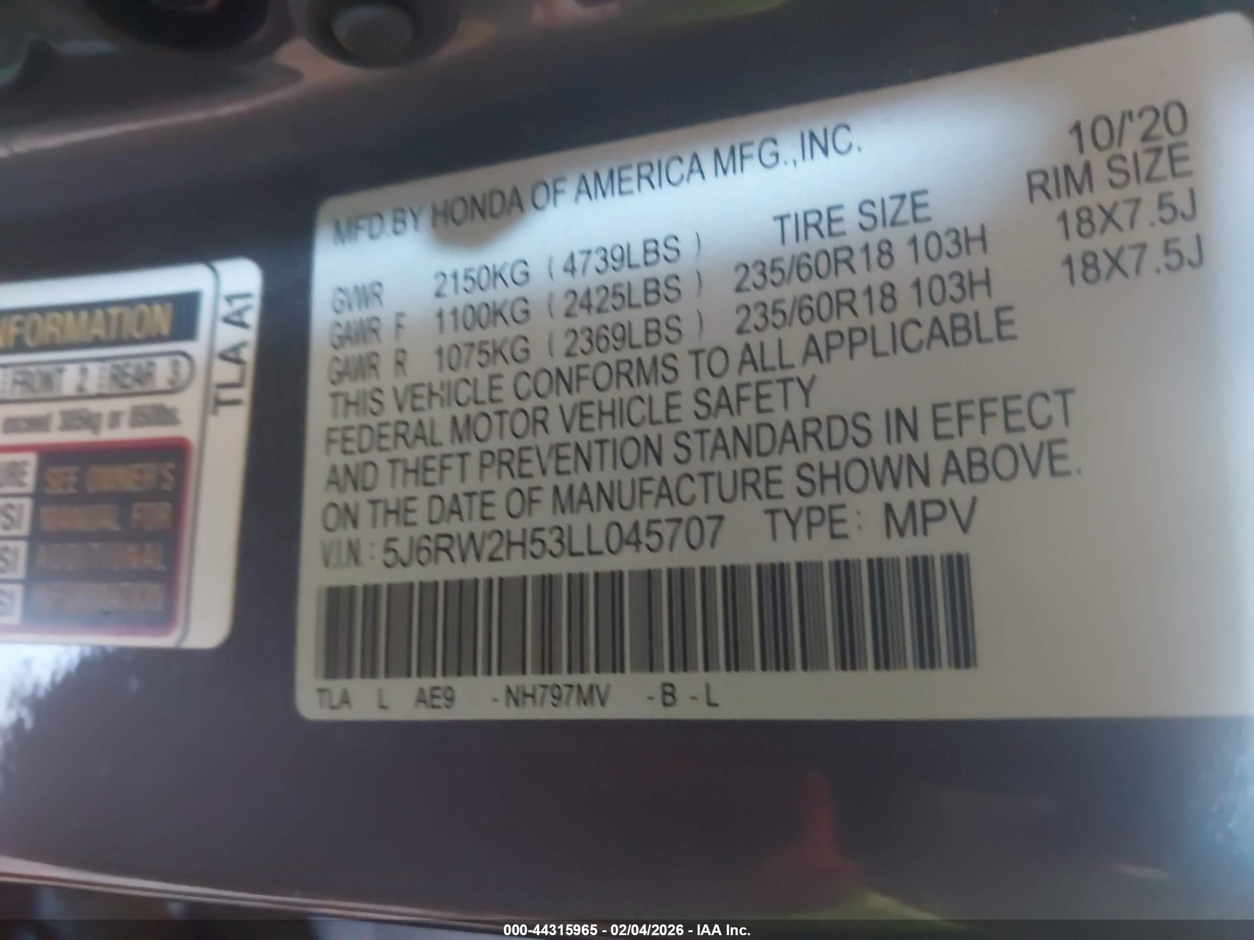 HONDA CR-V image 9