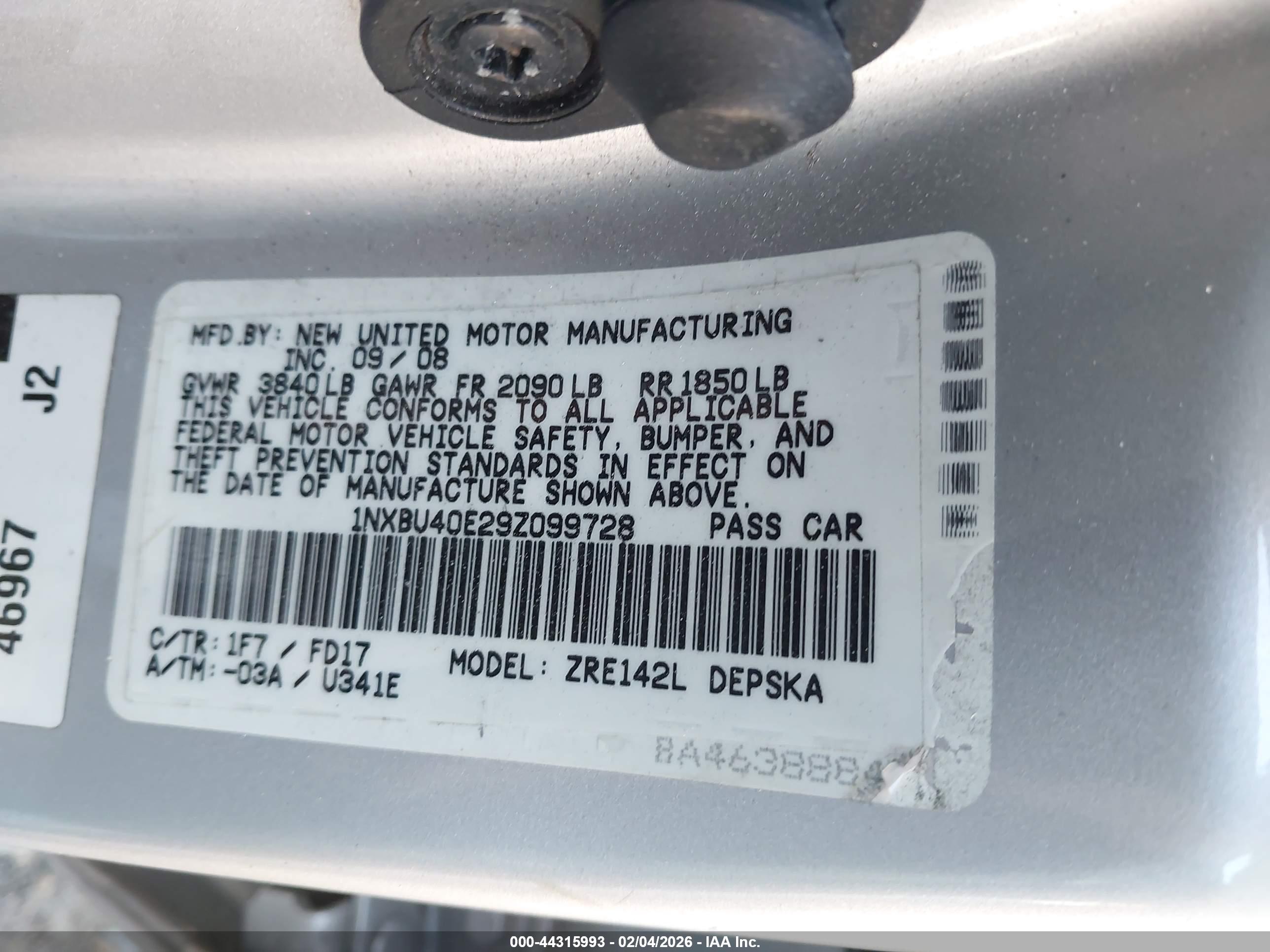 TOYOTA COROLLA image 9