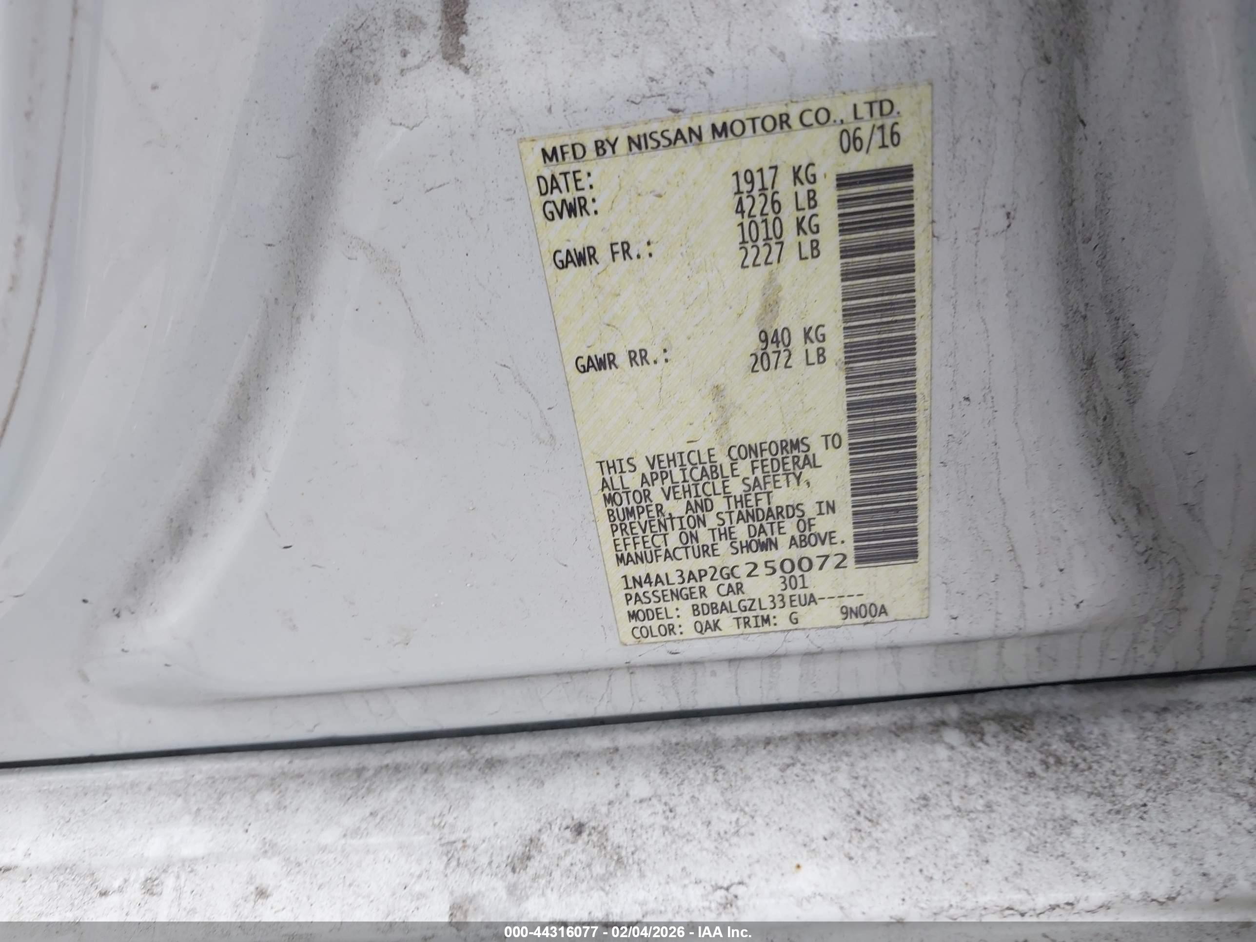 NISSAN ALTIMA image 9