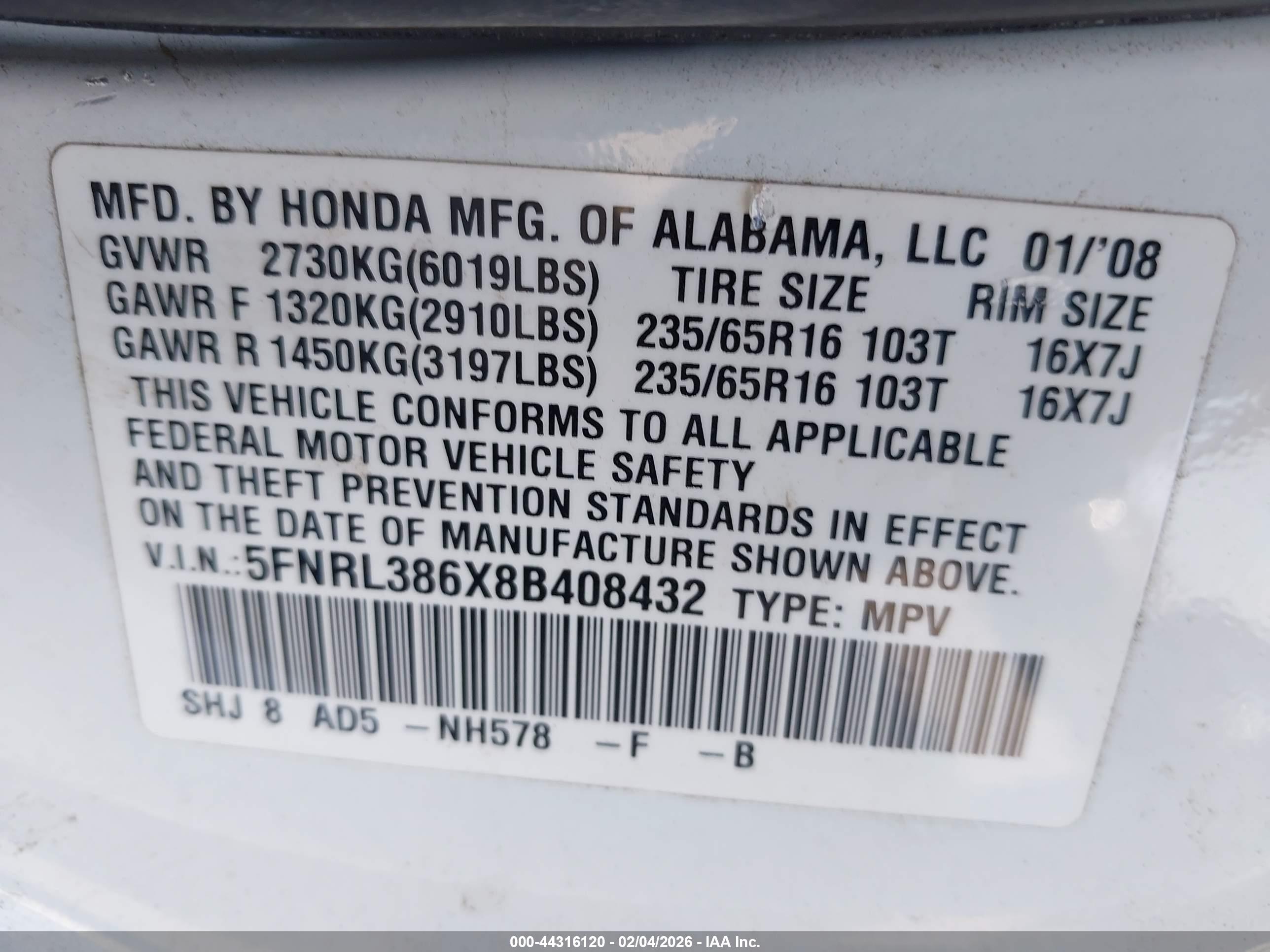 HONDA ODYSSEY image 9