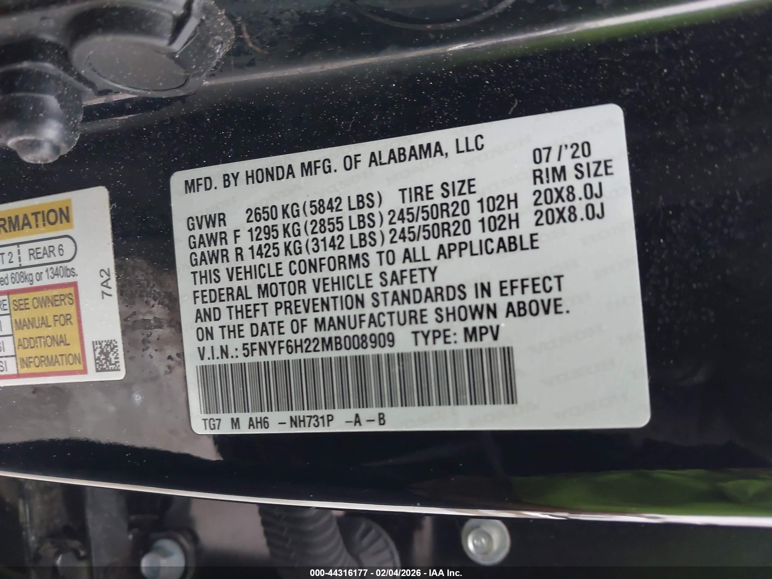 HONDA PILOT image 9