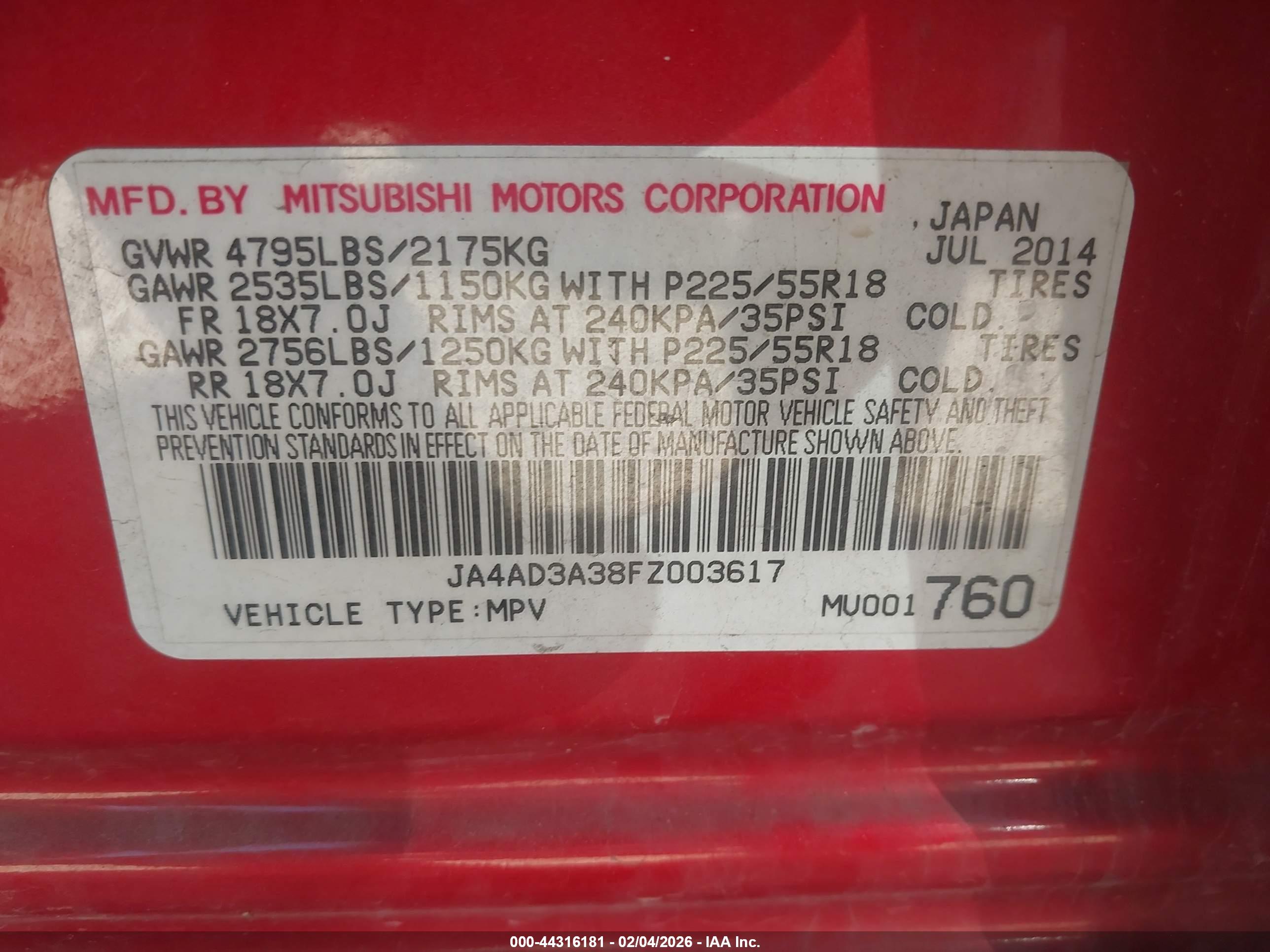 MITSUBISHI OUTLANDER image 9