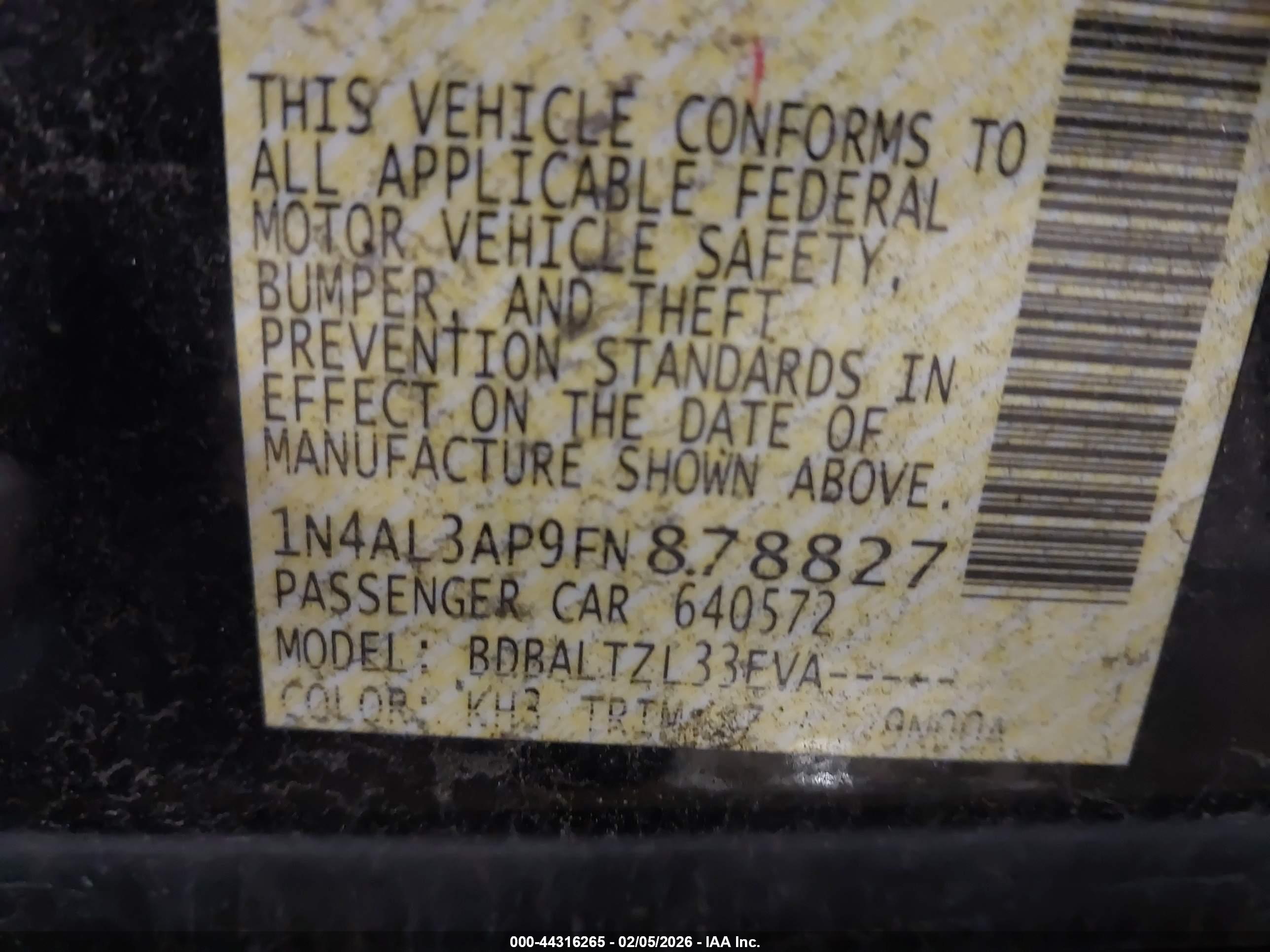 NISSAN ALTIMA image 9