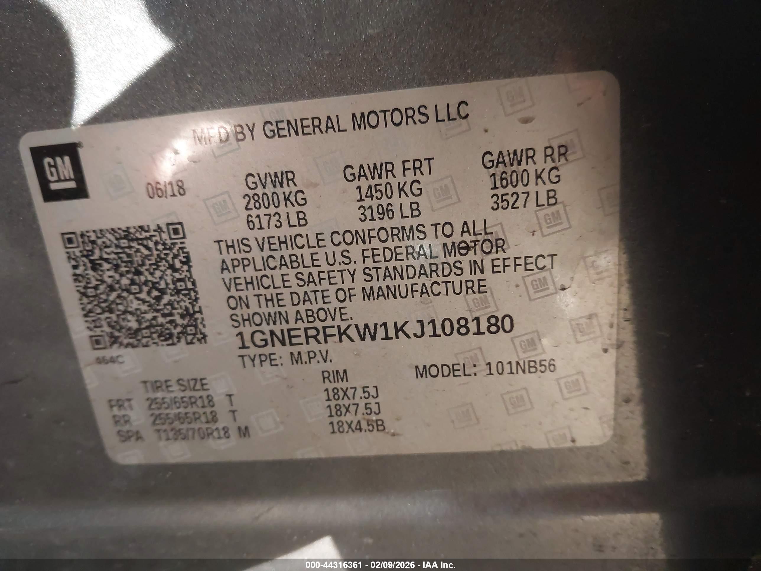 CHEVROLET TRAVERSE image 9