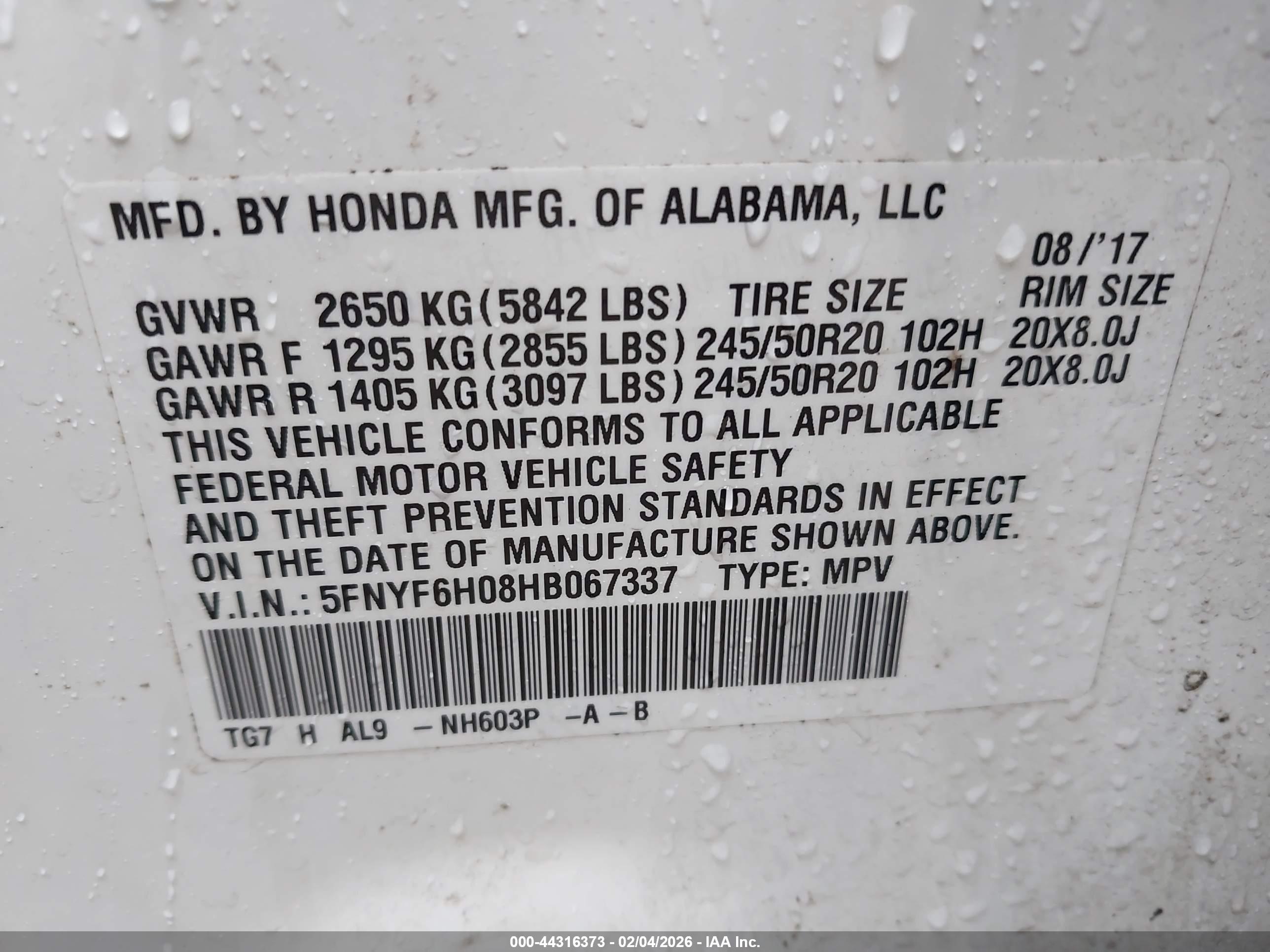 HONDA PILOT image 9