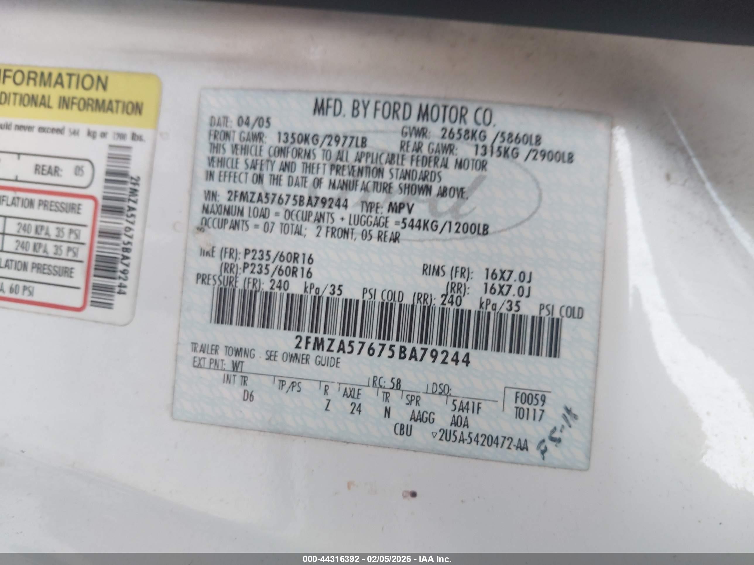 FORD FREESTAR image 9