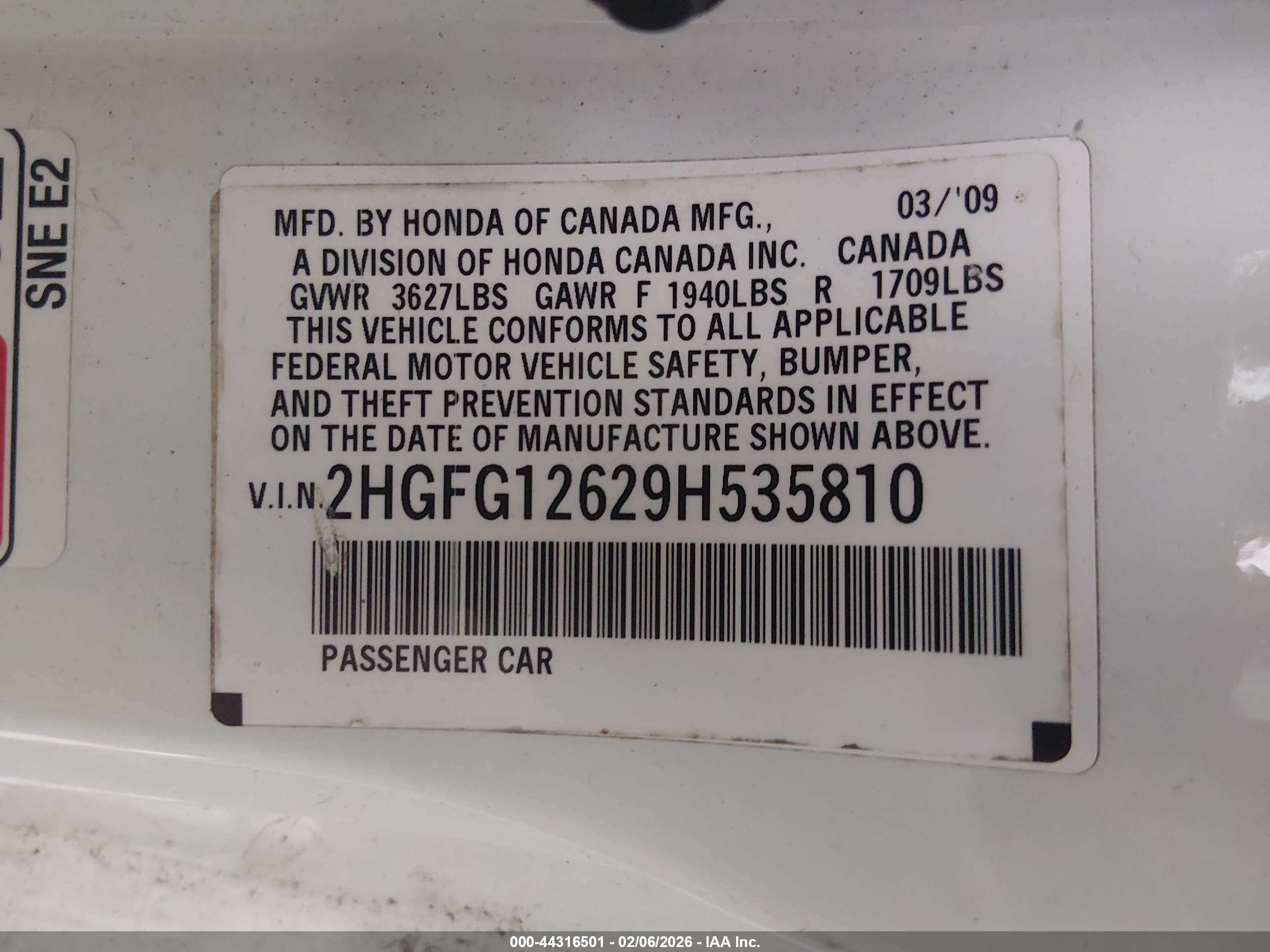 HONDA CIVIC image 9