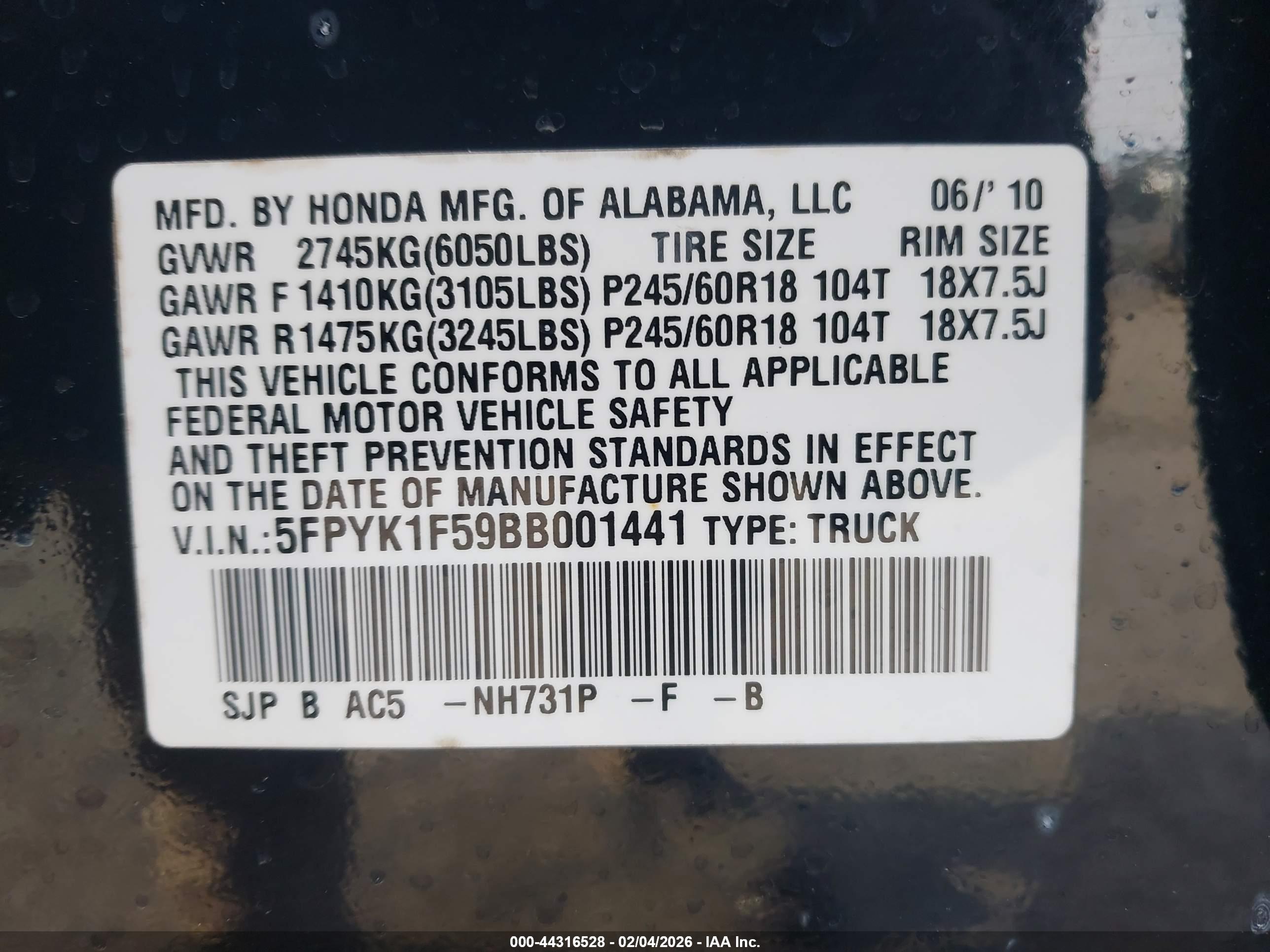 HONDA RIDGELINE image 9