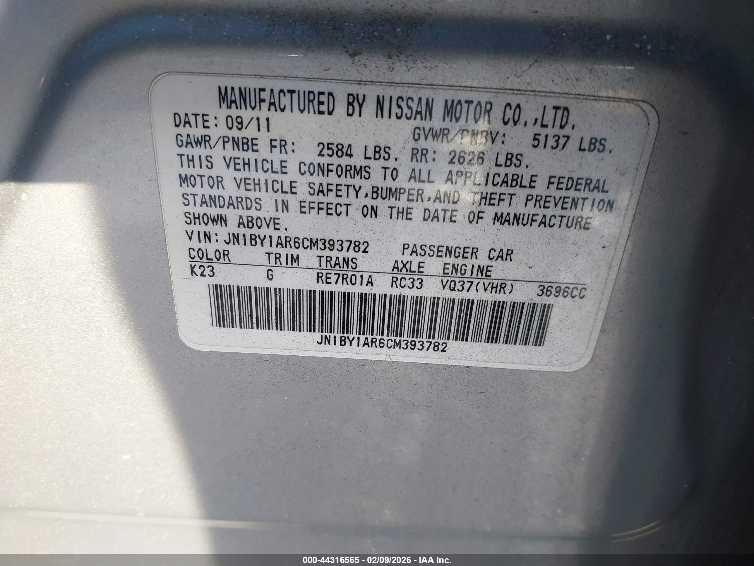 INFINITI M37X image 9