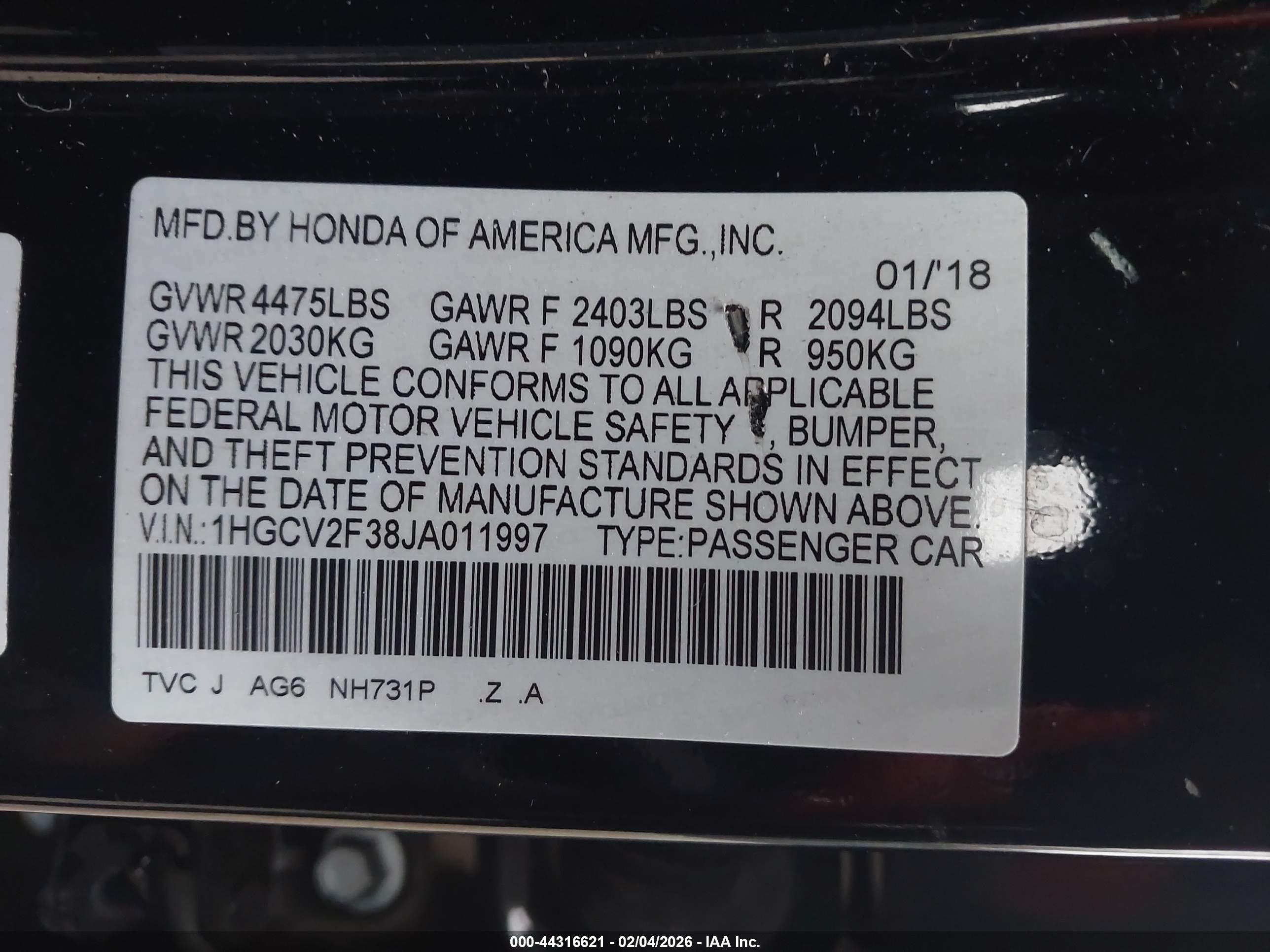 HONDA ACCORD image 9