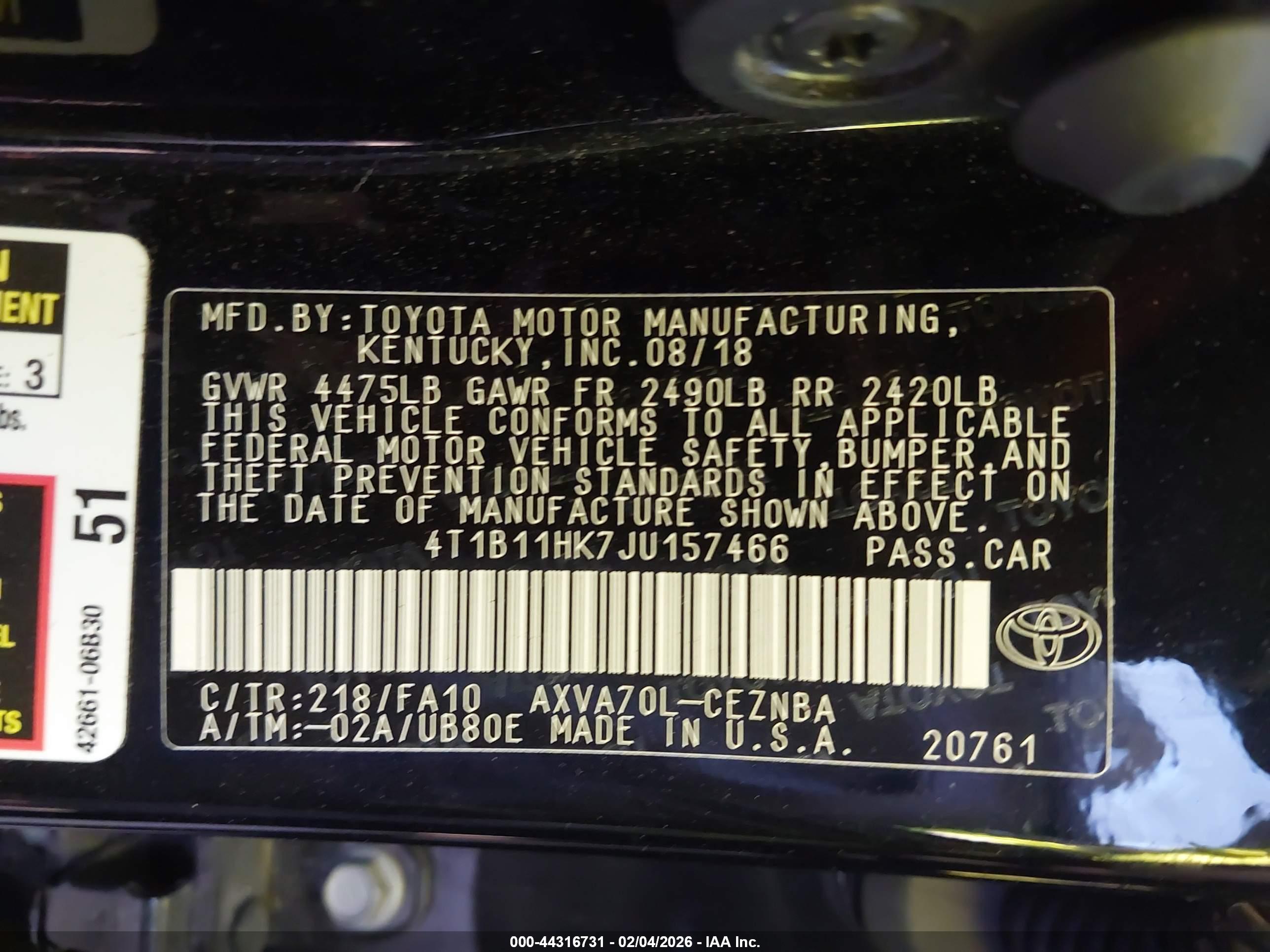 TOYOTA CAMRY image 9