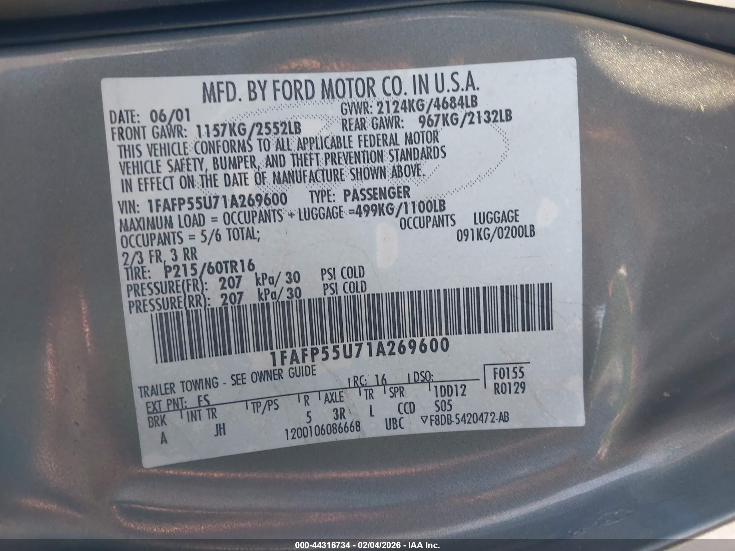 FORD TAURUS image 9