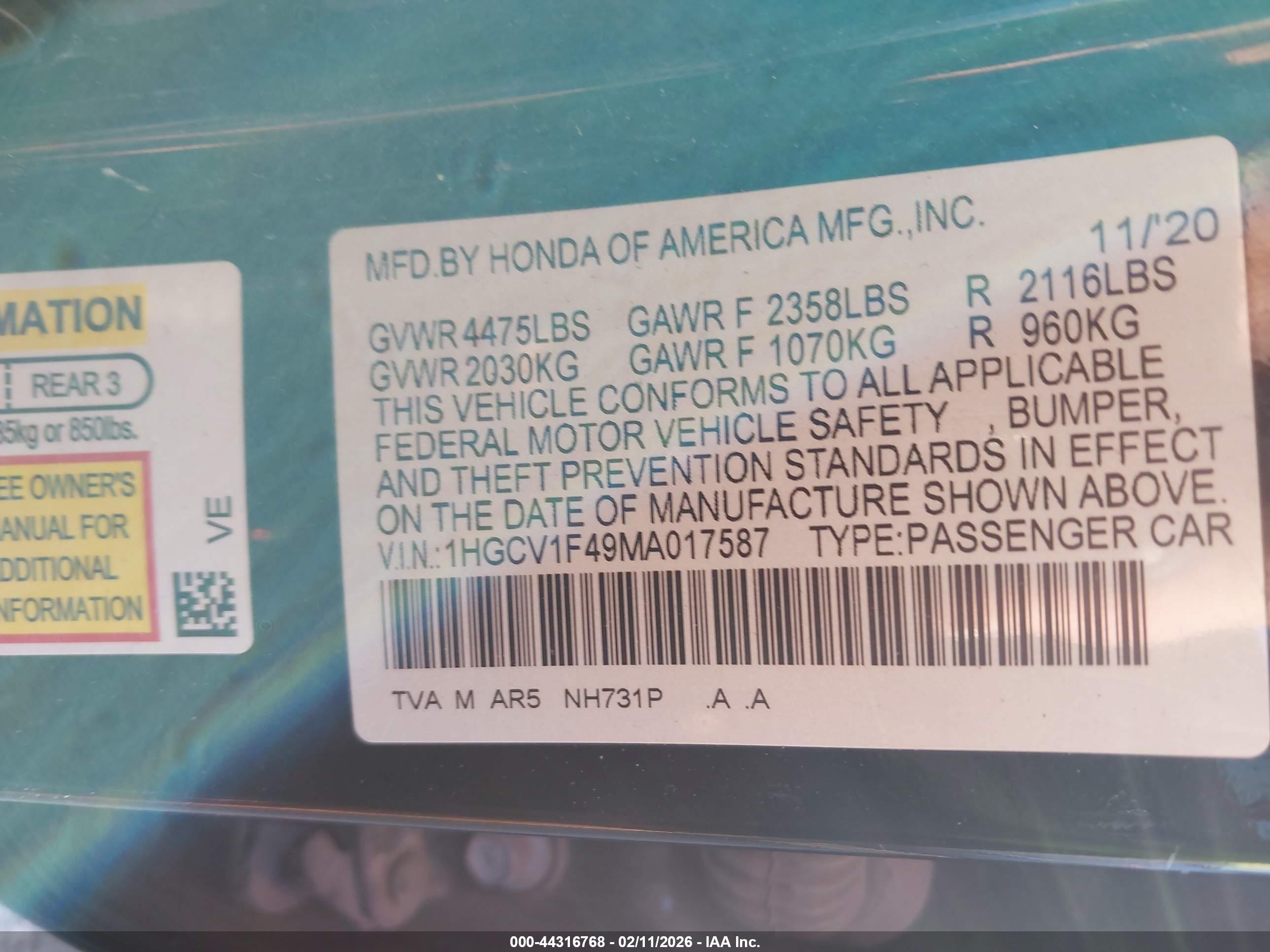 HONDA ACCORD image 9