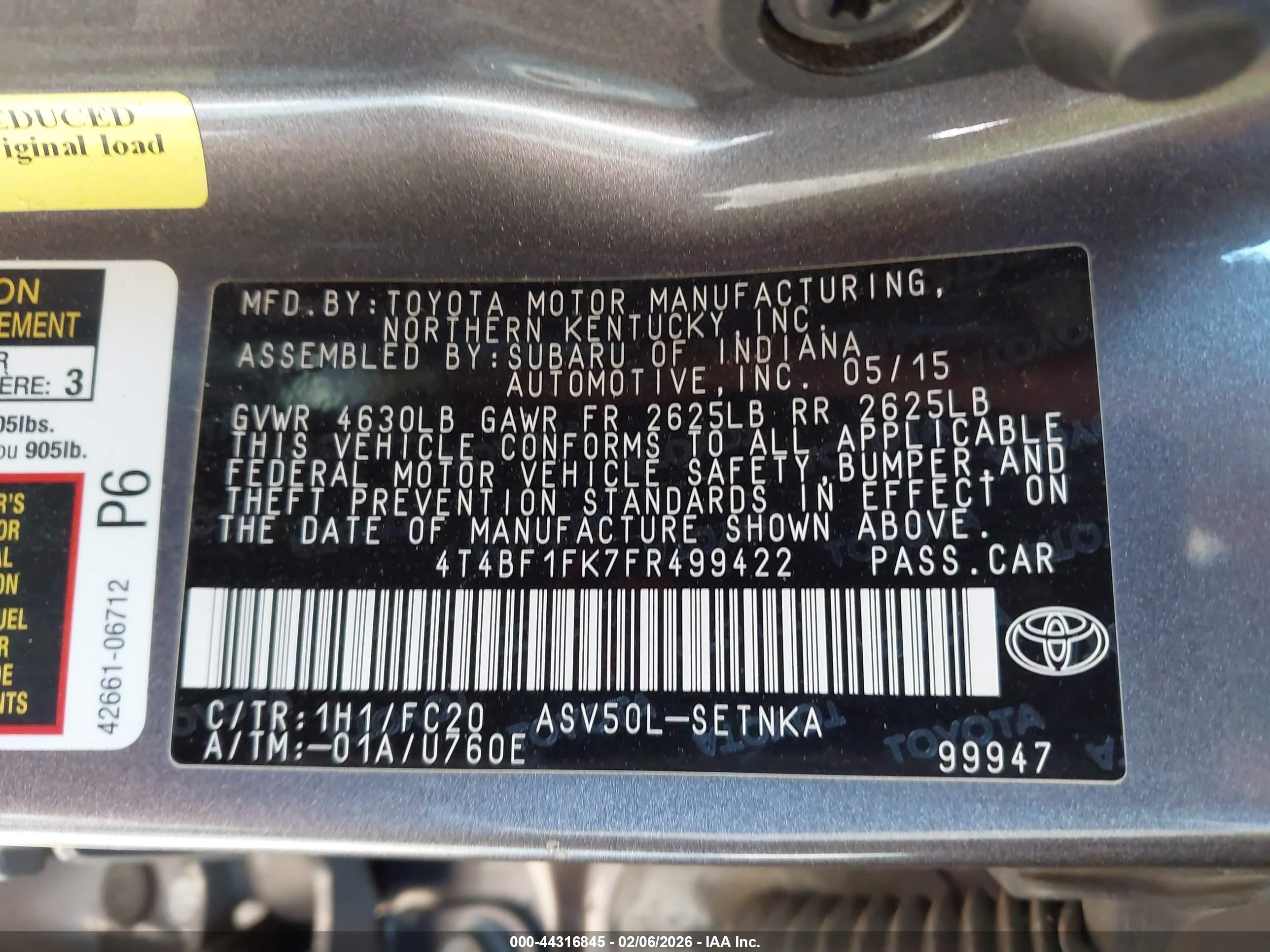 TOYOTA CAMRY image 9