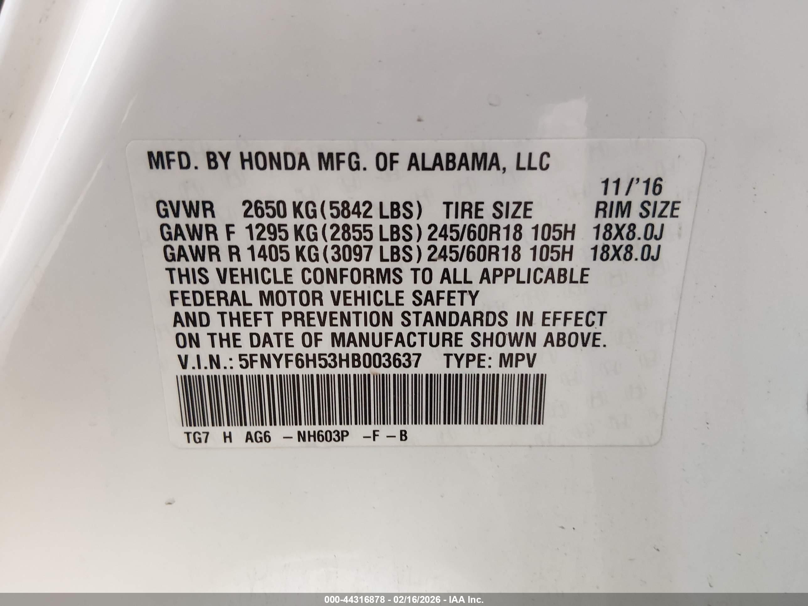 HONDA PILOT image 9