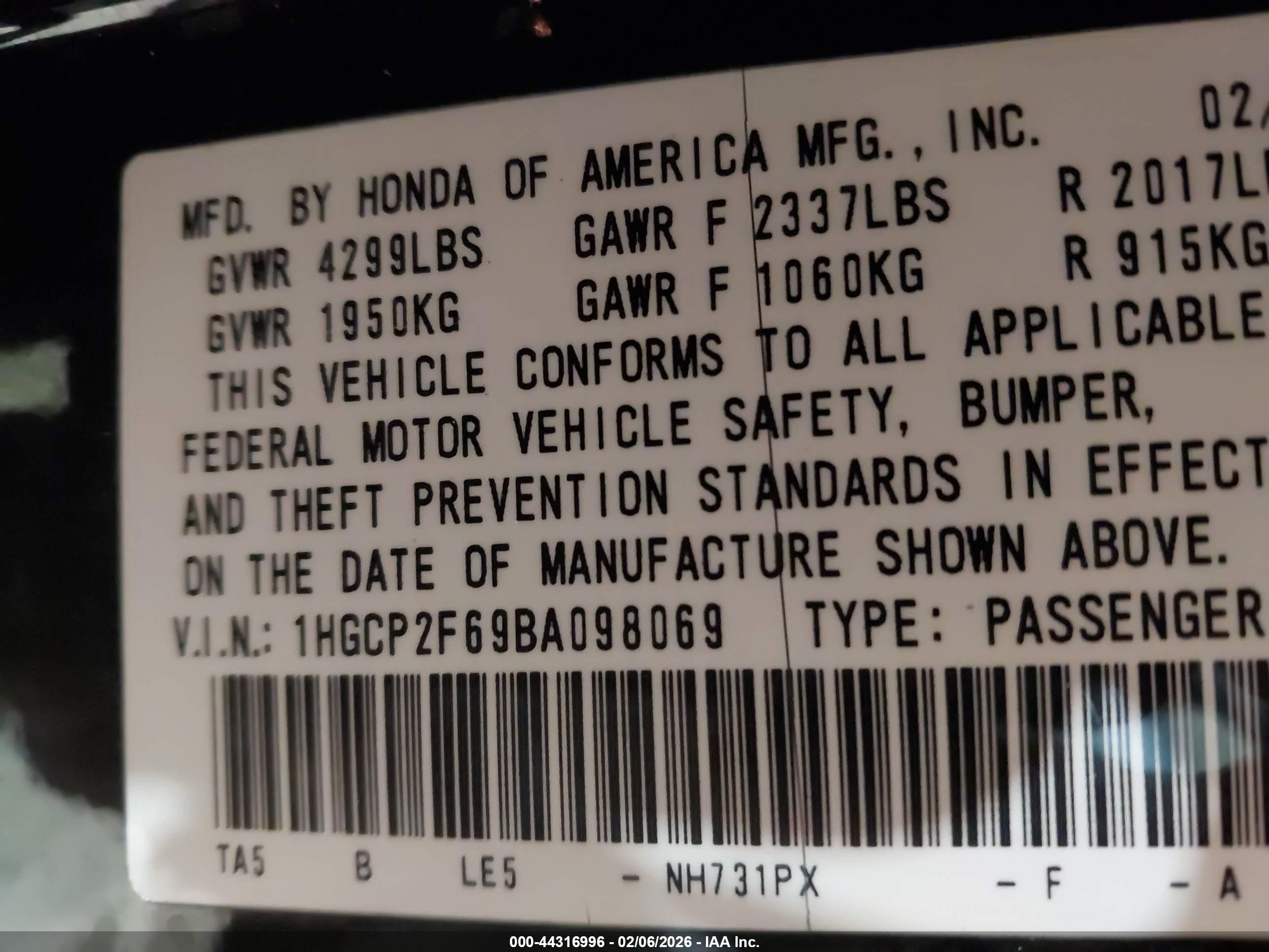 HONDA ACCORD image 9