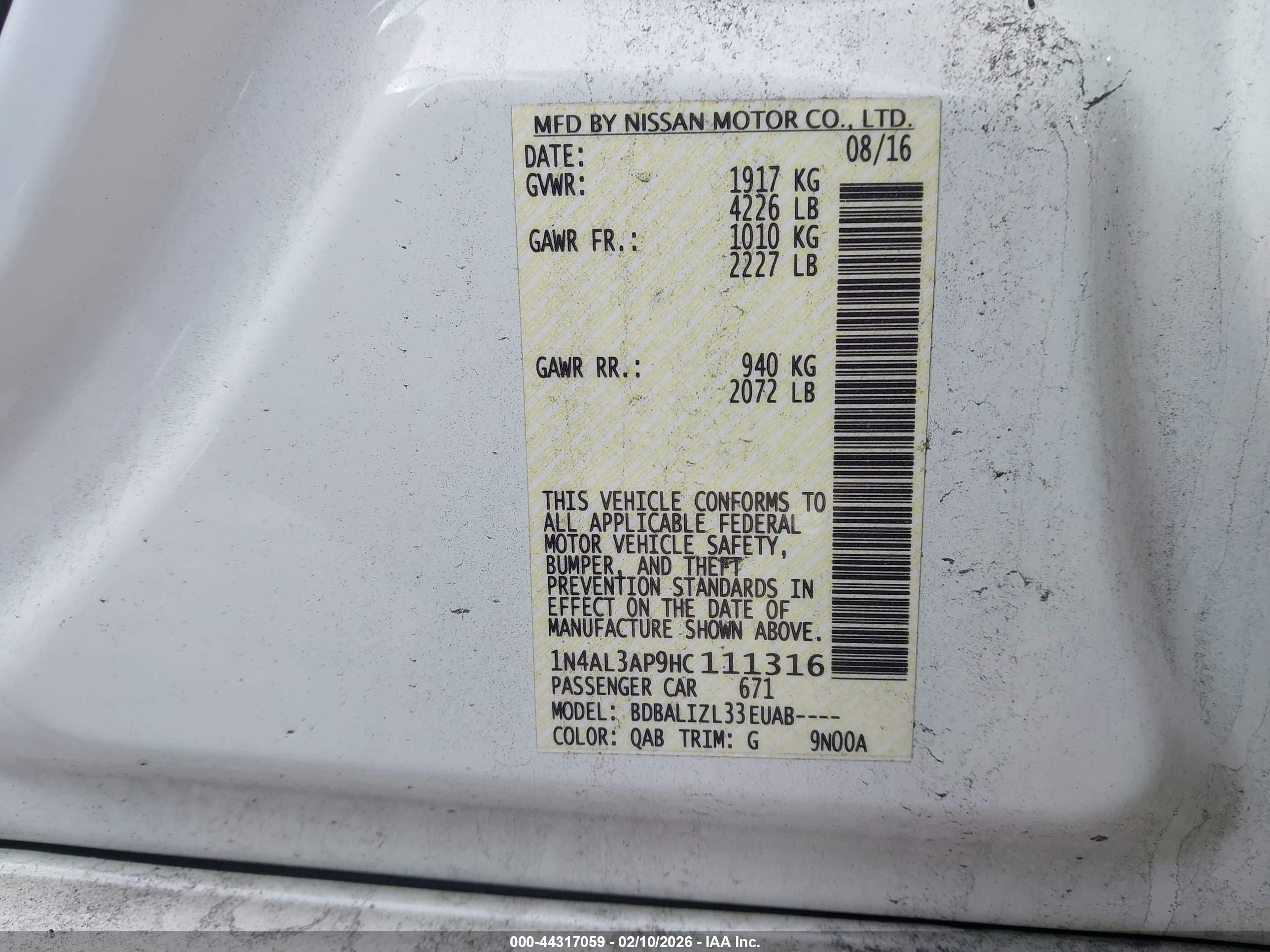 NISSAN ALTIMA image 9