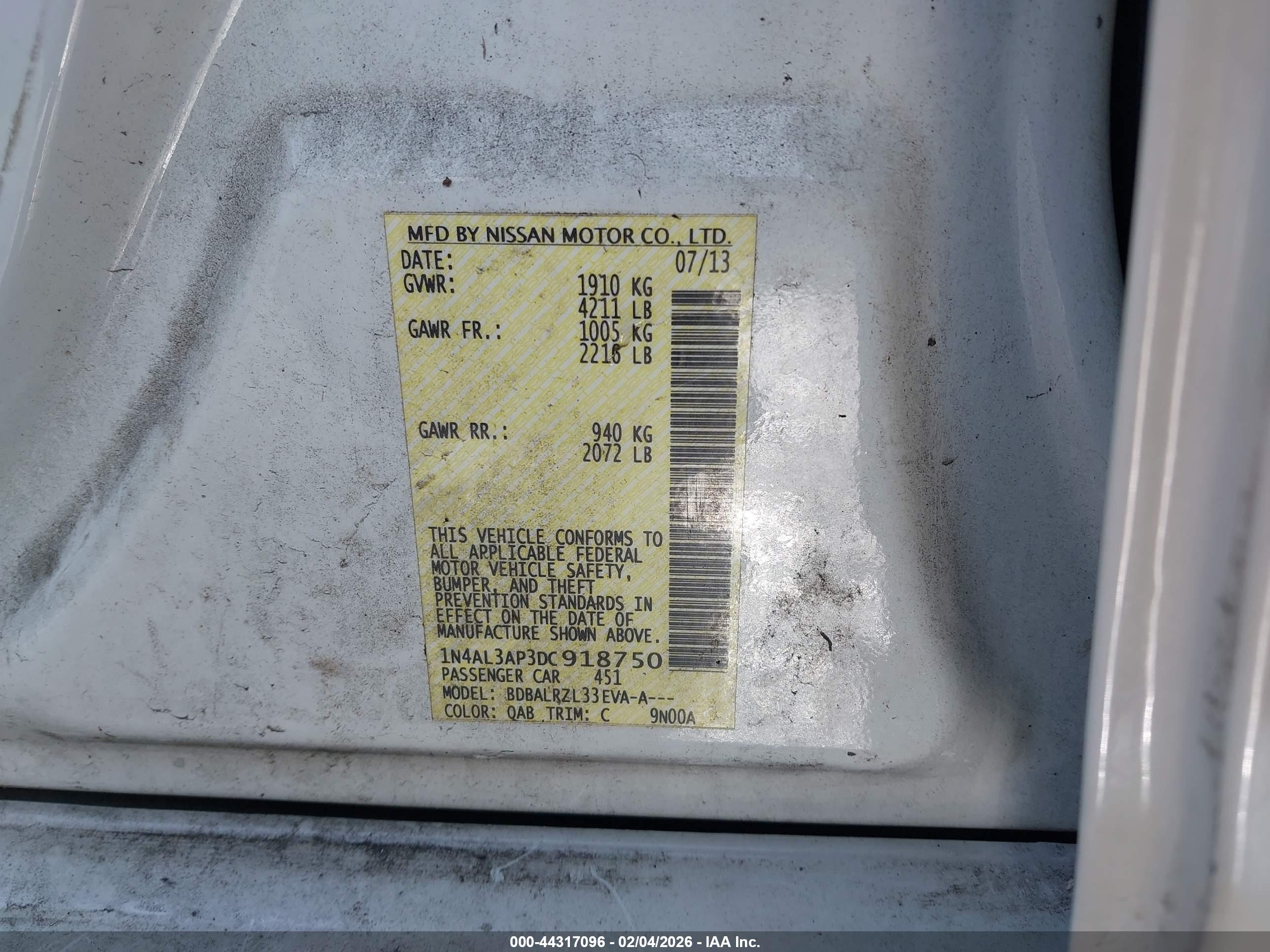 NISSAN ALTIMA image 9