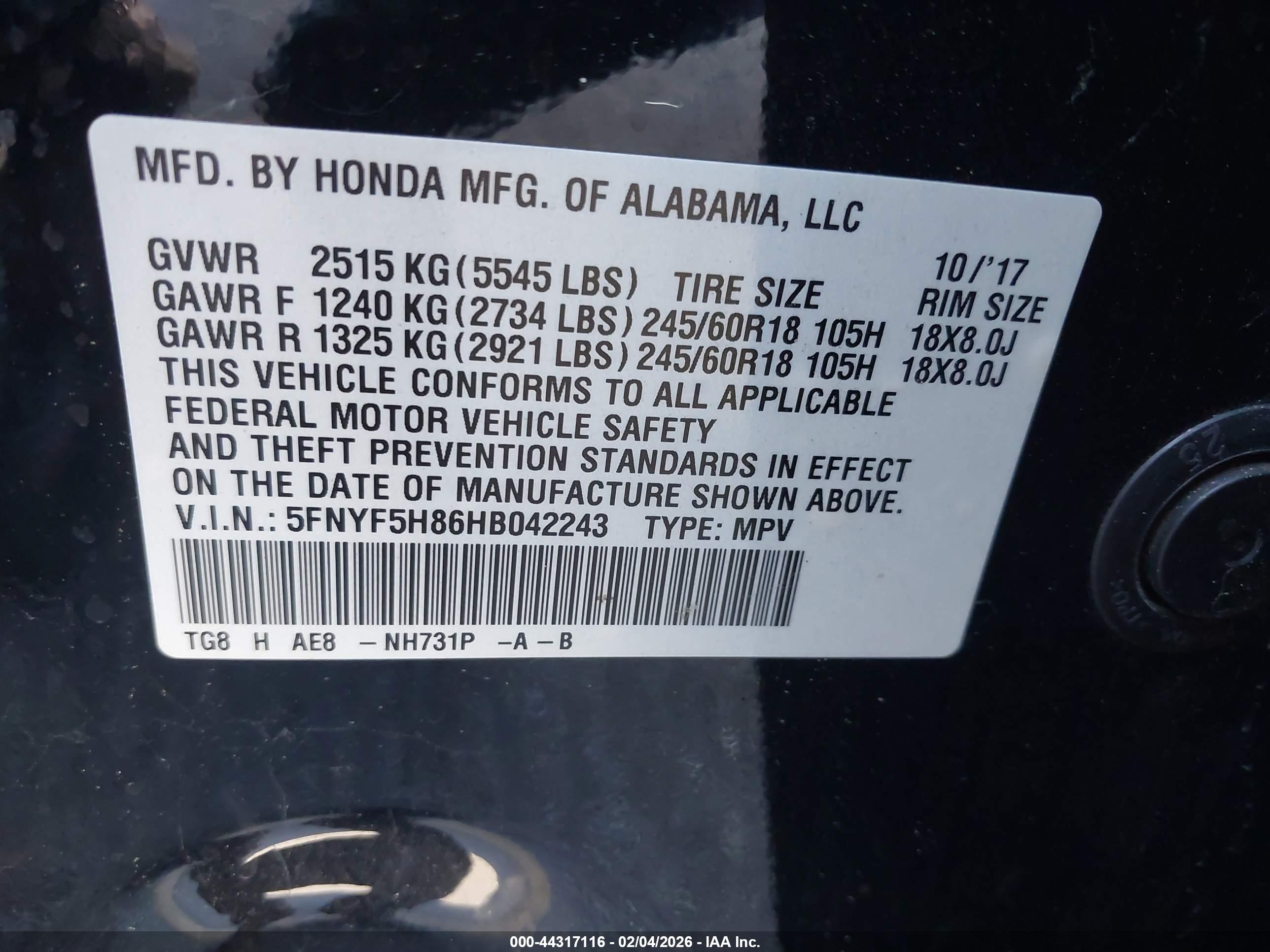 HONDA PILOT image 9