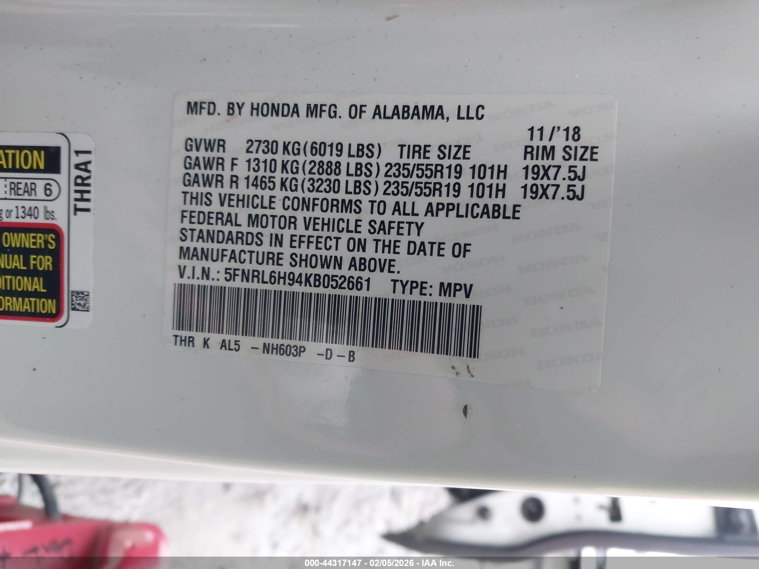 HONDA ODYSSEY image 9