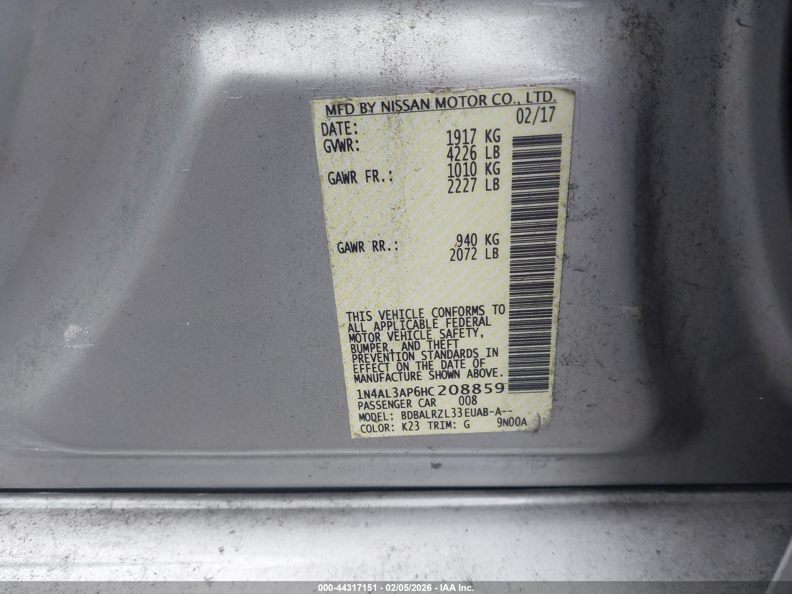 NISSAN ALTIMA image 9