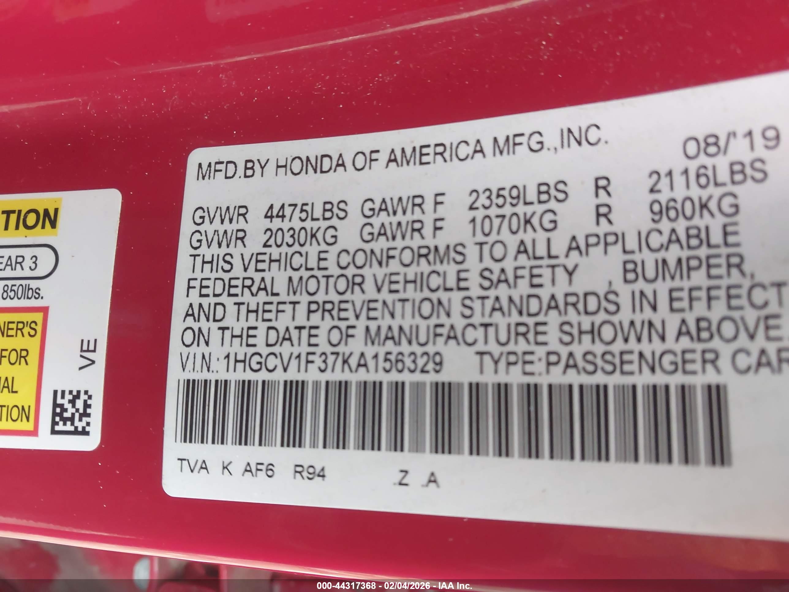 HONDA ACCORD image 9