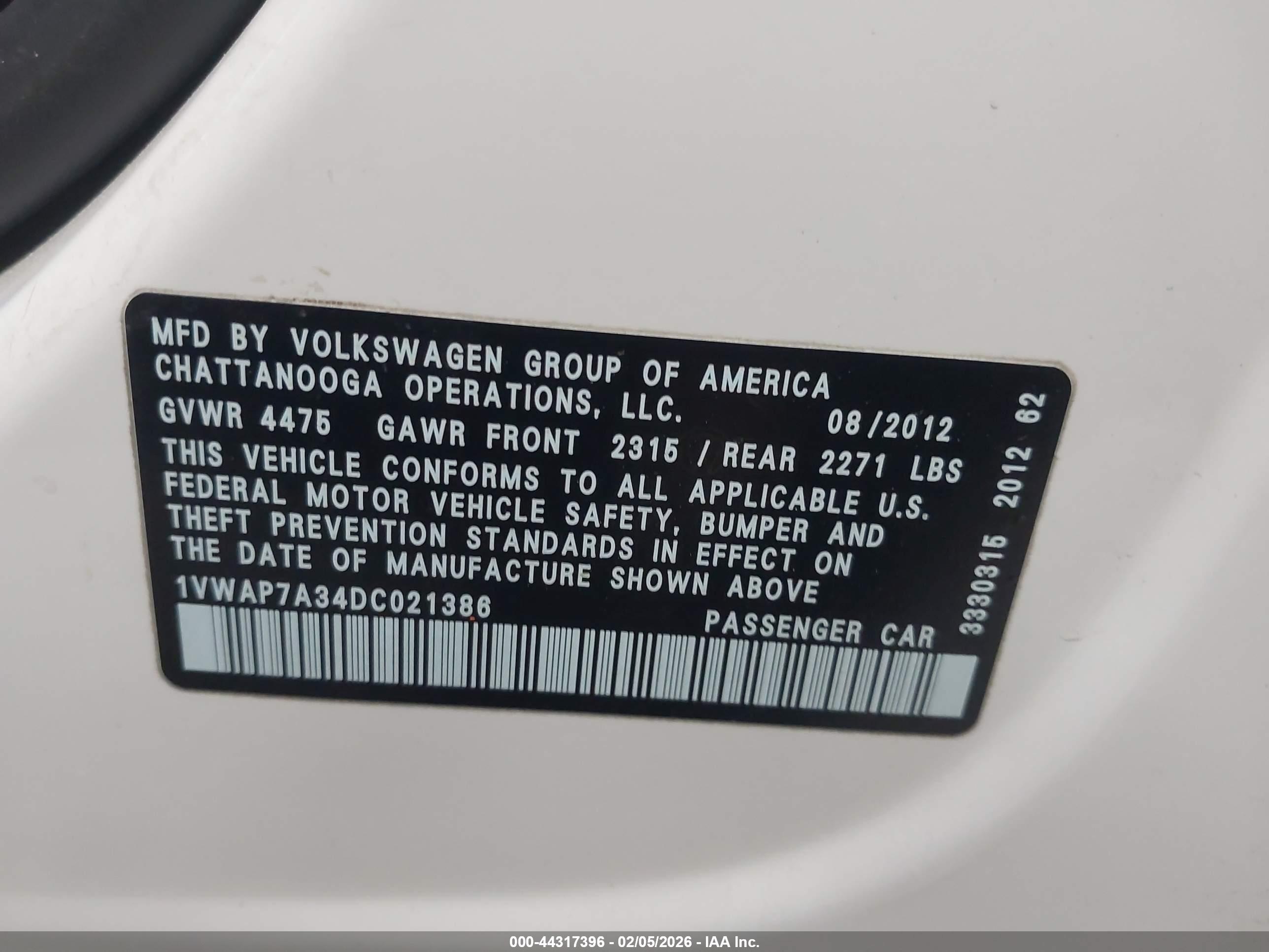 VOLKSWAGEN PASSAT image 9